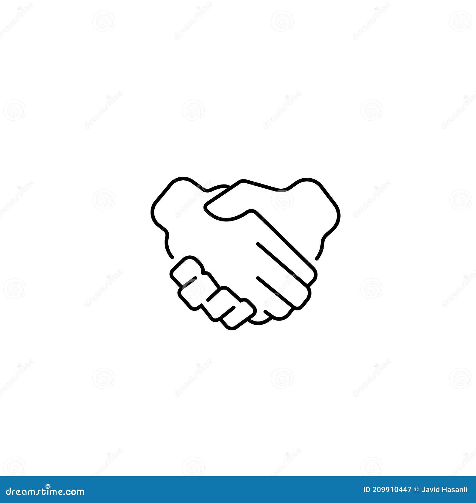 Handshake Icon Emoji Sticker Illustration Stock Illustration