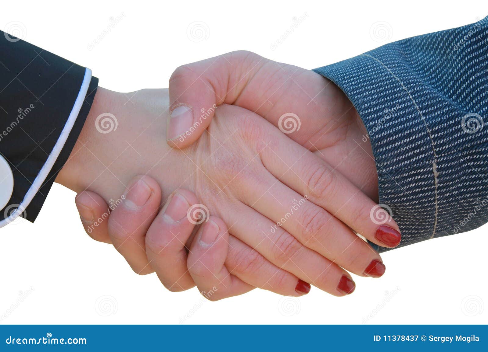 Handshake Of The Girl And Man Stock Image Image of isolated, nature