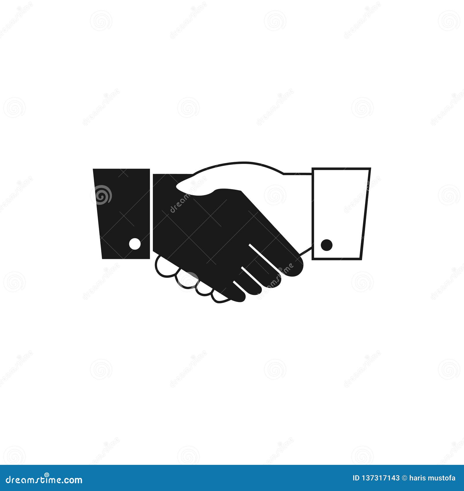 Handshake Icon Graphic Design Template Vector Stock Vector