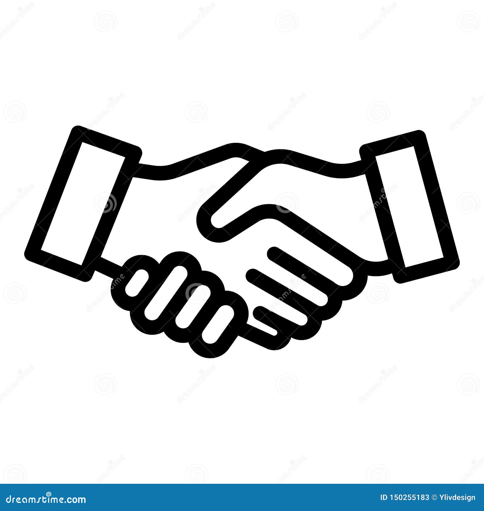 Free Handshake Icon - Download in Colored Outline Style