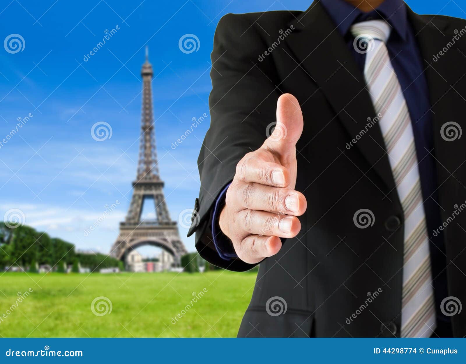 Handshake in Paris stock photo. Image of adult, giving 44298774
