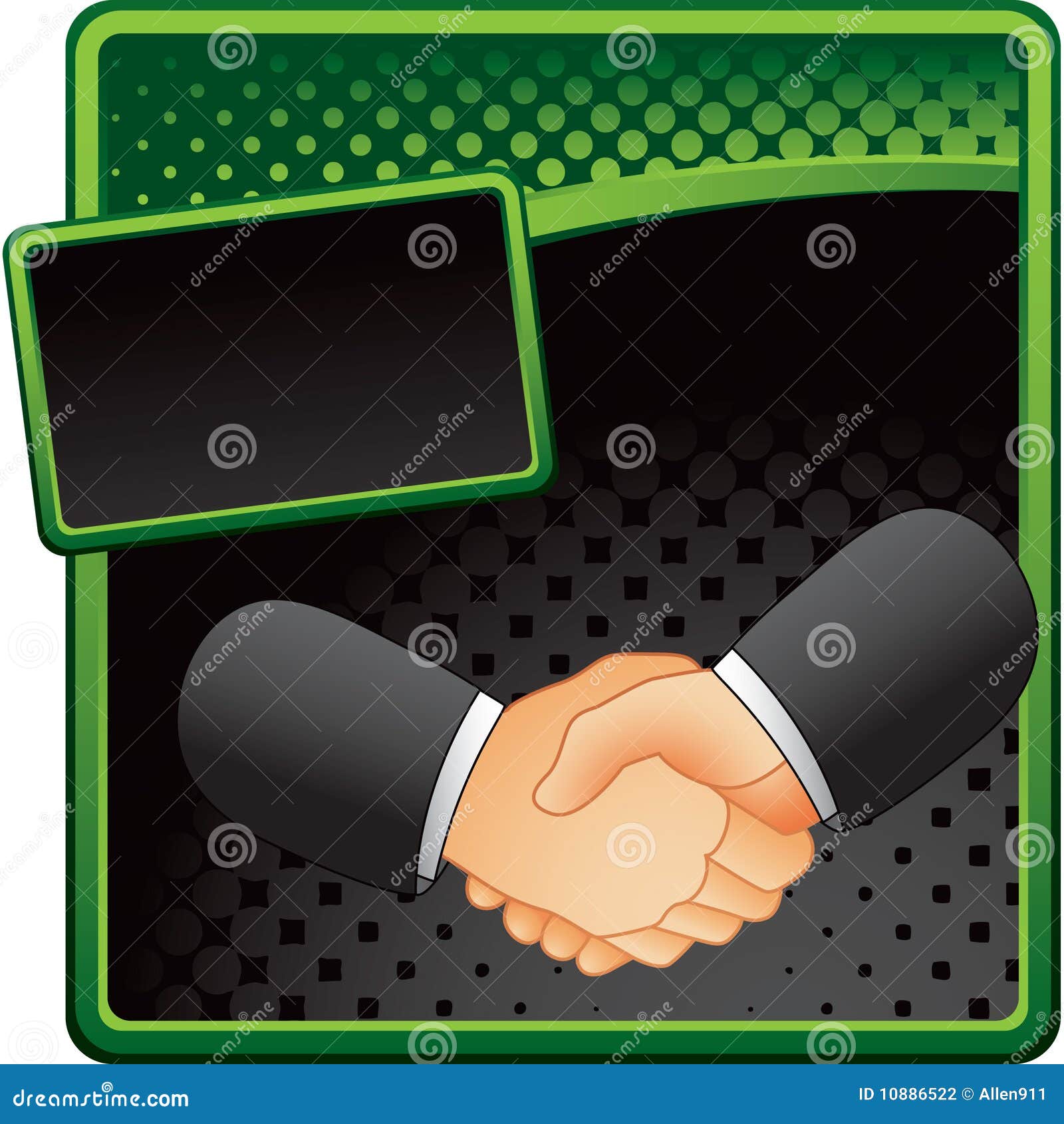 Handshake Template or Advertisement Stock Vector Illustration of