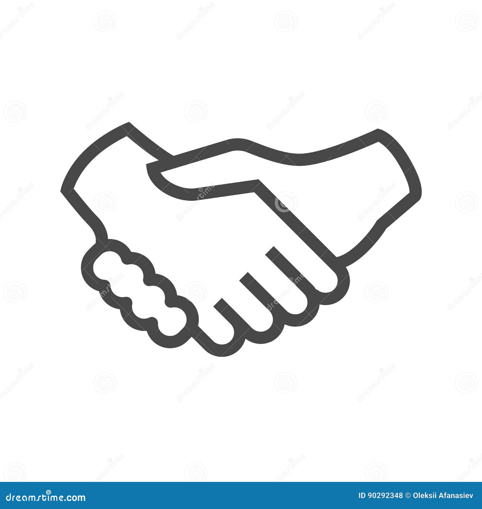 Handshake gesture linear icon. Thin line illustration. Shaking