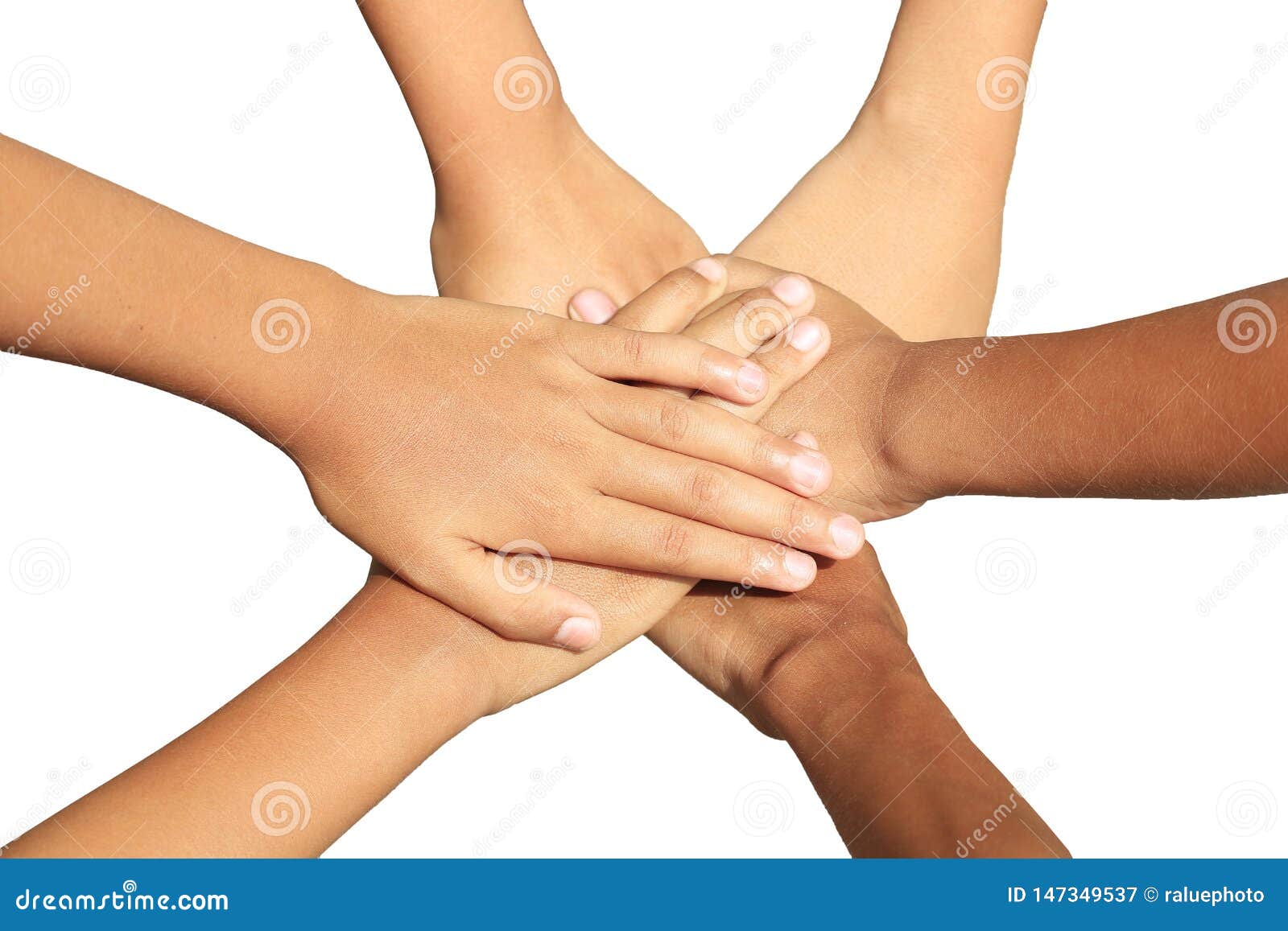 Handshake To Combine Unity Power on a White Background Stock Image ...