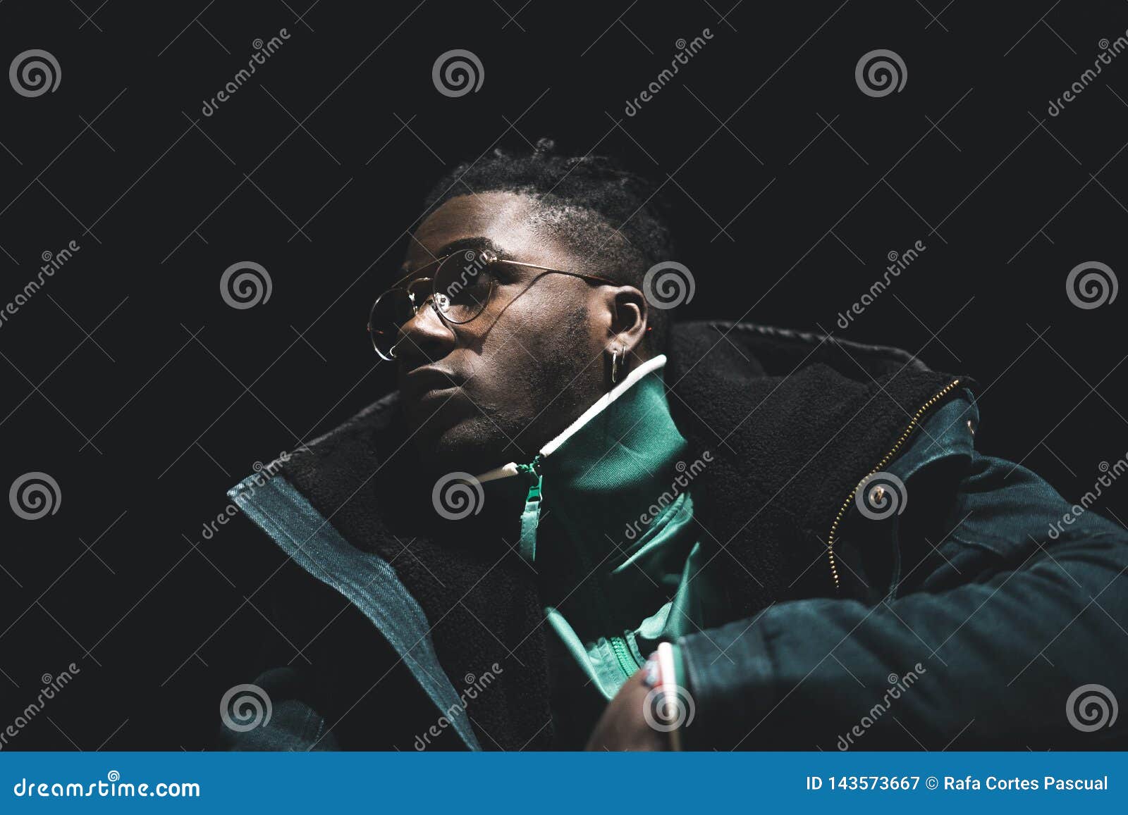 Handsome African-American Black Man in the Street Stock Image - Image ...