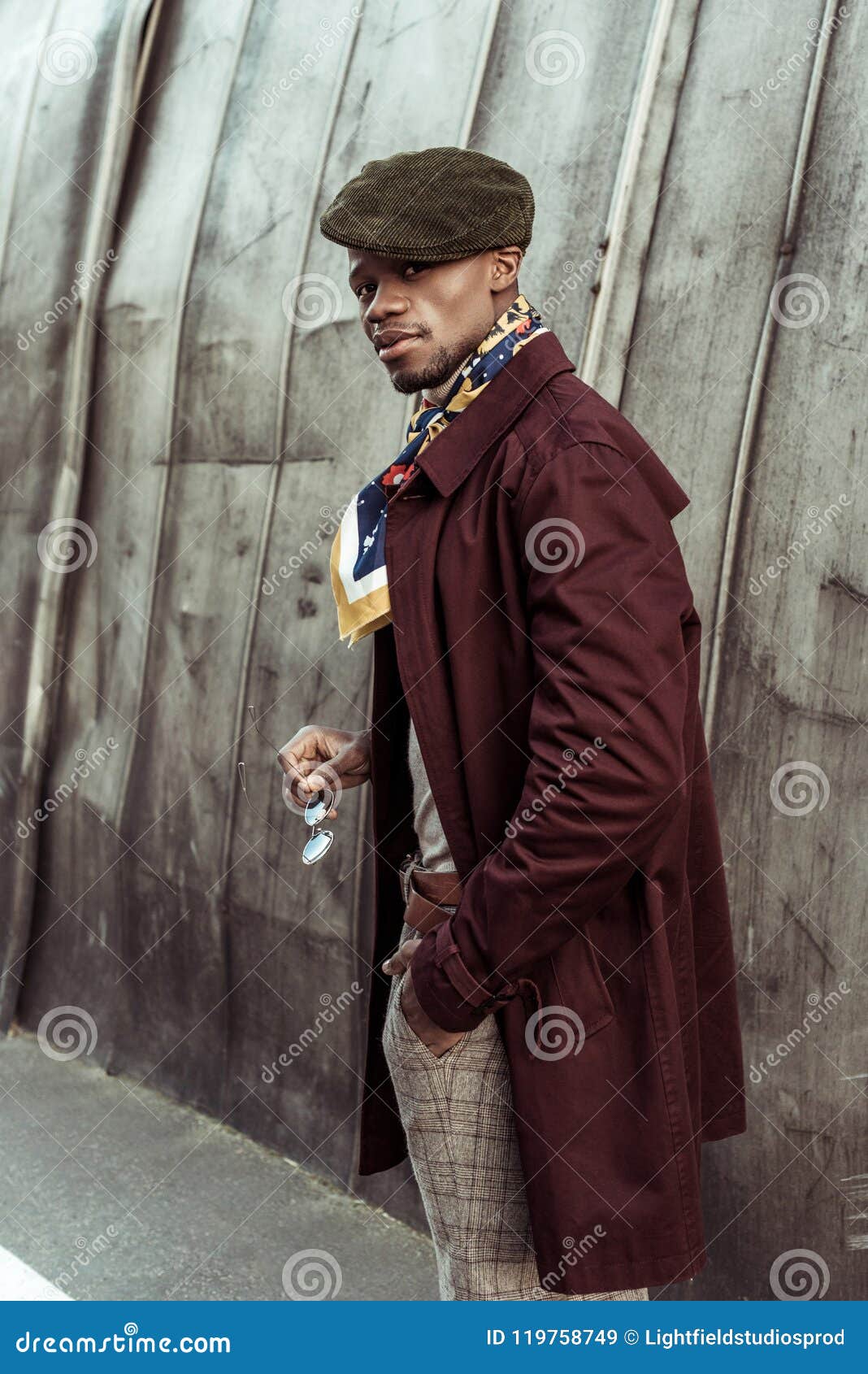 Handsome African American in Fashionable Outfit Man Stock Image - Image ...