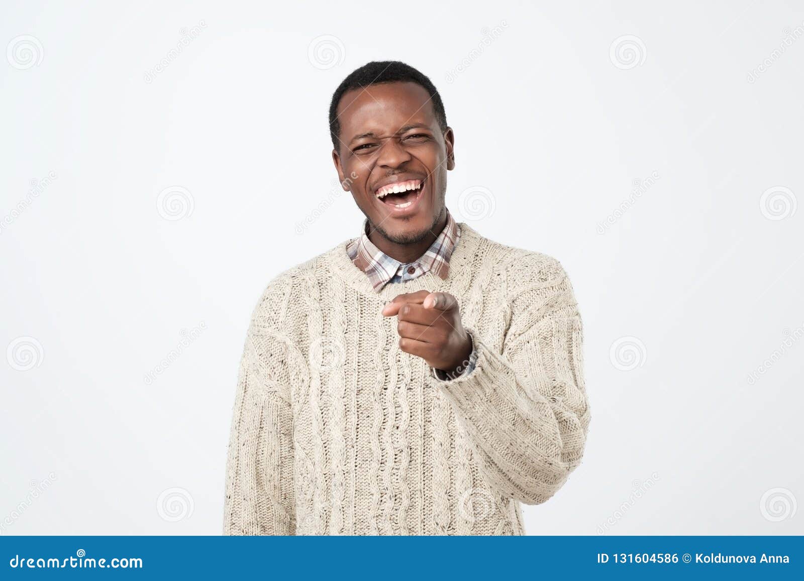 African Man Laughing Out Loud at Funny Meme or Joke he Found on Internet,  Smiling Broadly. Positive Human Facial Stock Photo - Image of found, adult:  131604586
