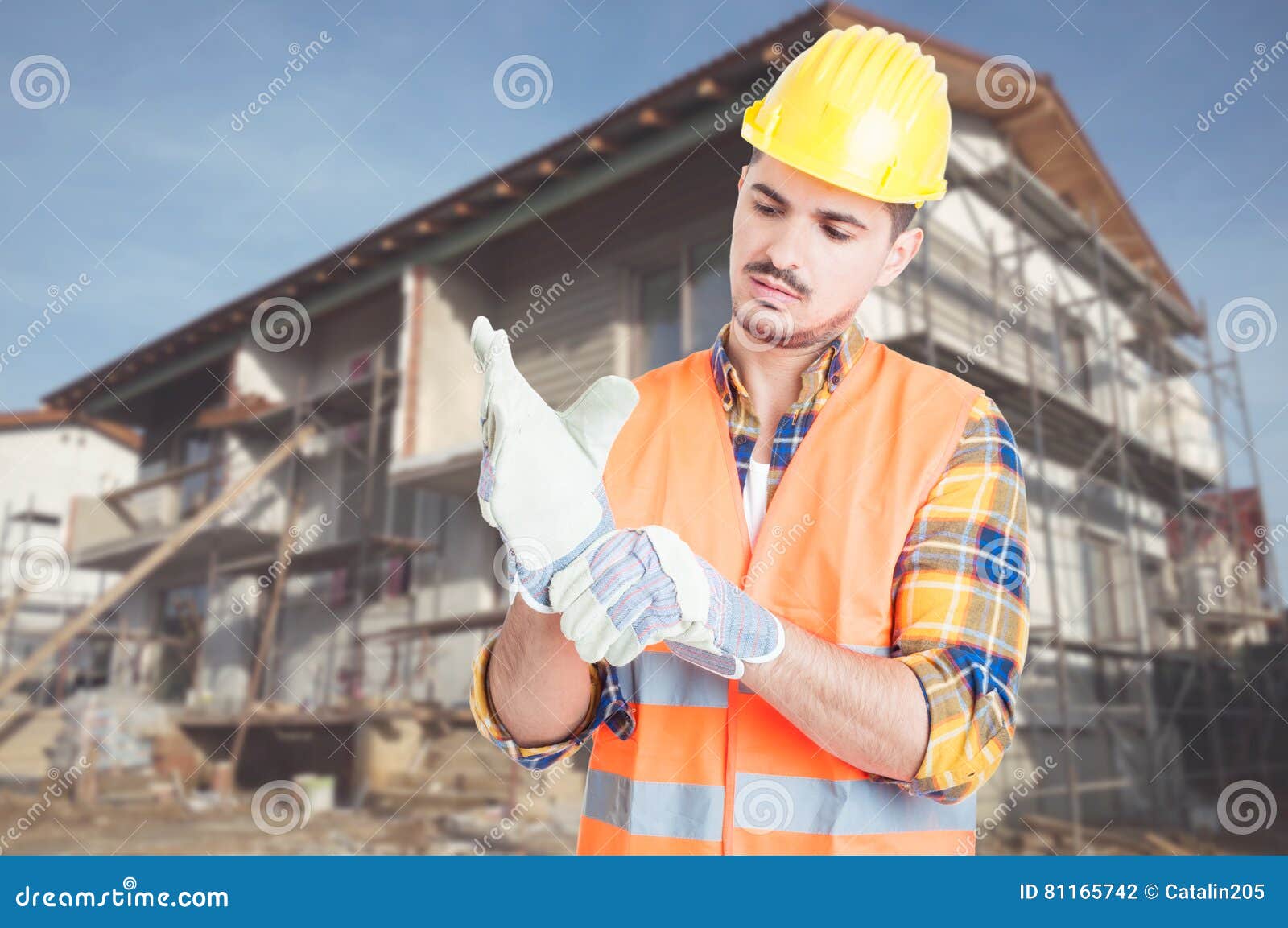 Handsome Architect Getting Ready for Work Stock Photo Image of