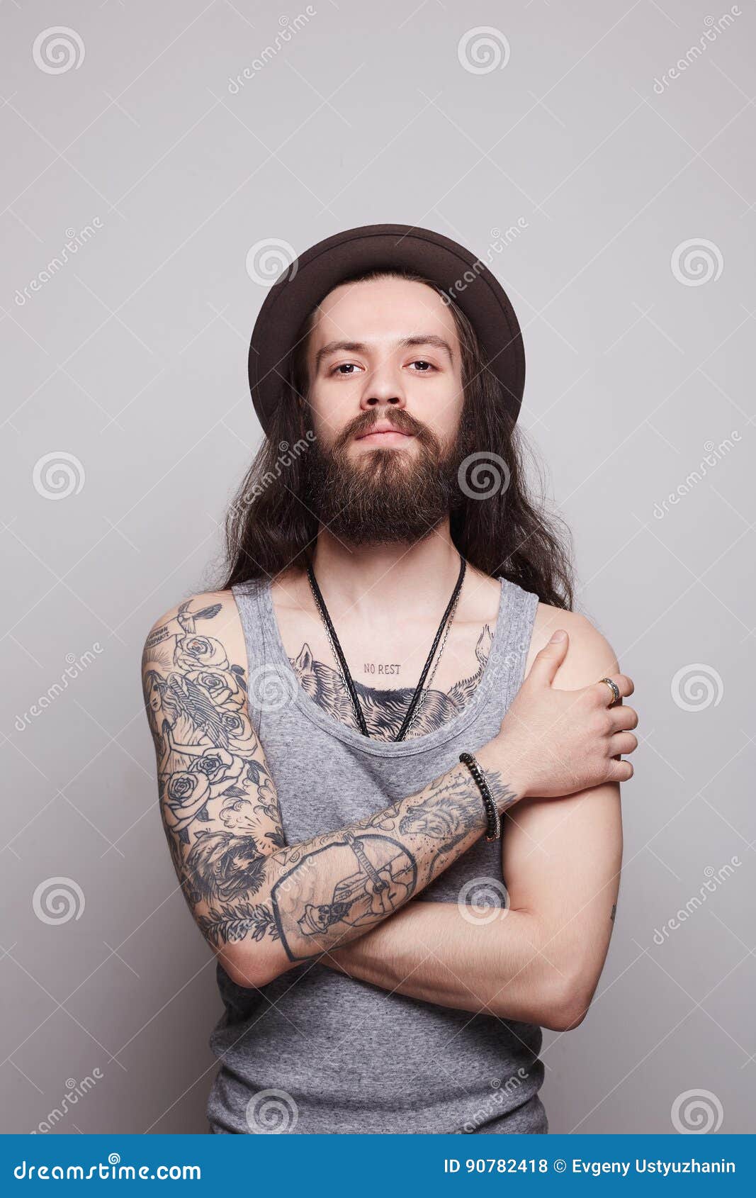 1,820 Man Long Hair Tattoo Stock Photos - Free & Royalty-Free Stock Photos from Dreamstime