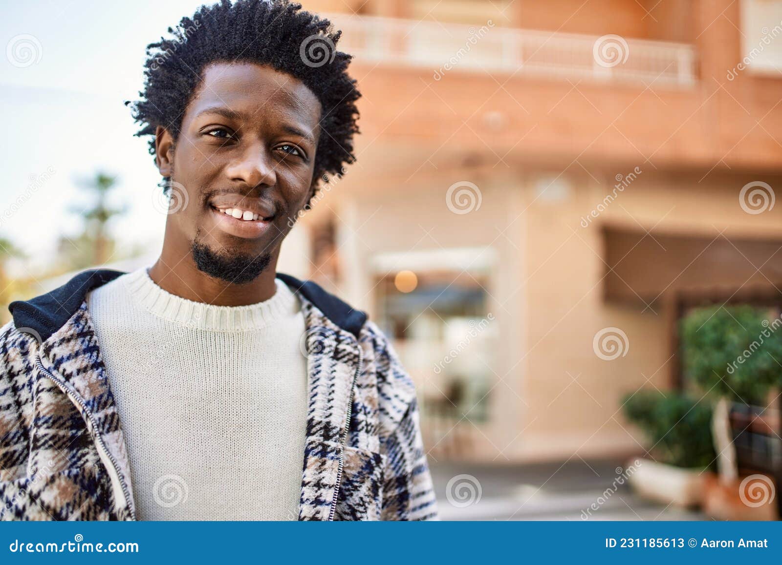 Handsome Black Man with Afro Hair and Beard Smiling Happy Outdoors Stock Image - Image of model, outdoor: 231185613 Handsome Black Man with Afro Hair and Beard Smiling Happy Outdoors Stock Image - Image of model, outdoor: 231185613