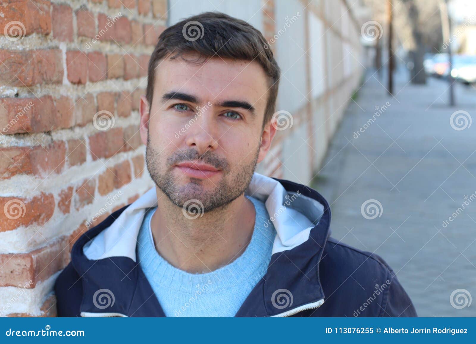 Blue-eyed male with hairy chest - wide 3