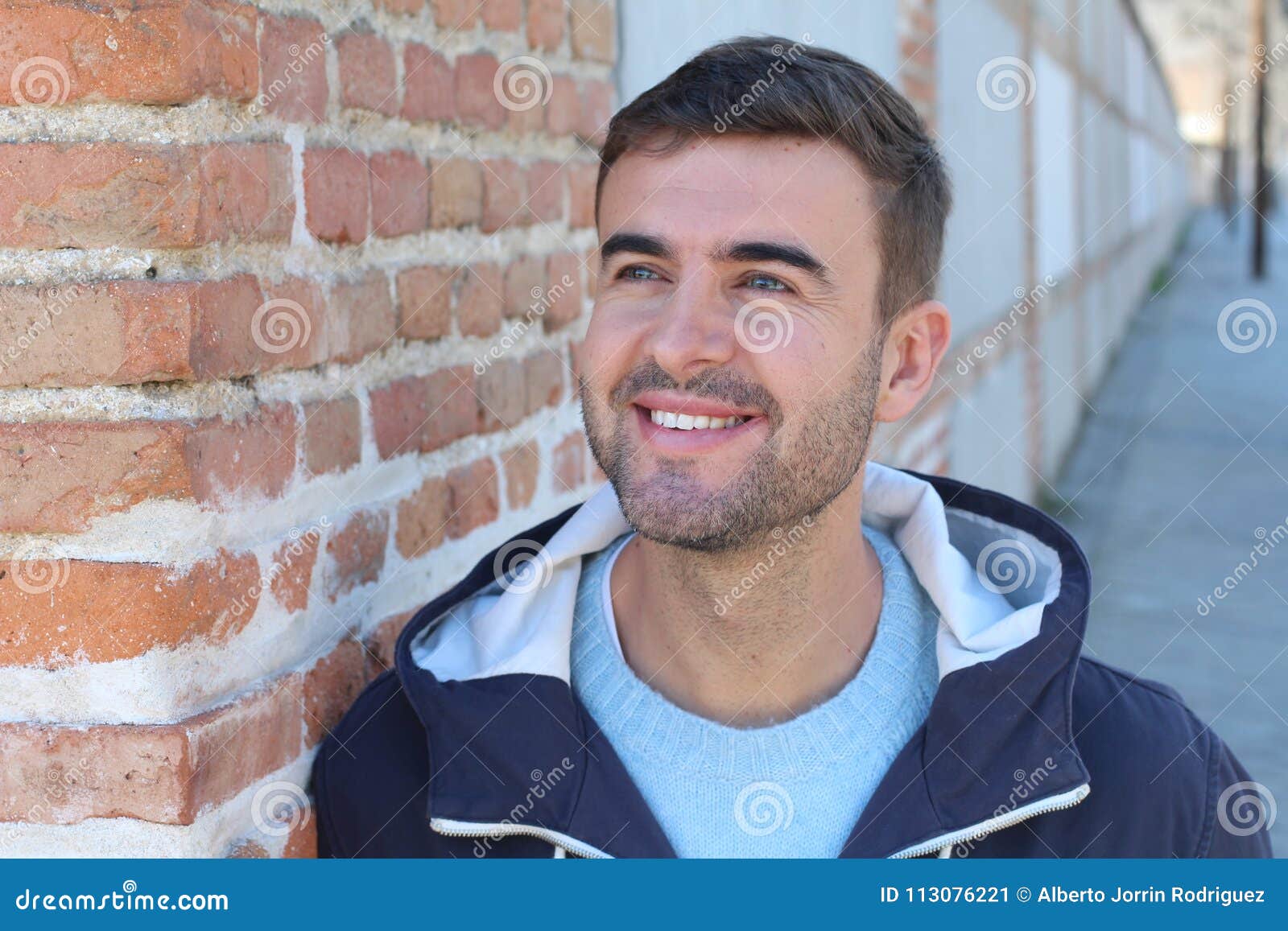 Handsome Blue Eyed Man Smiling Stock Image Image of australian, copy
