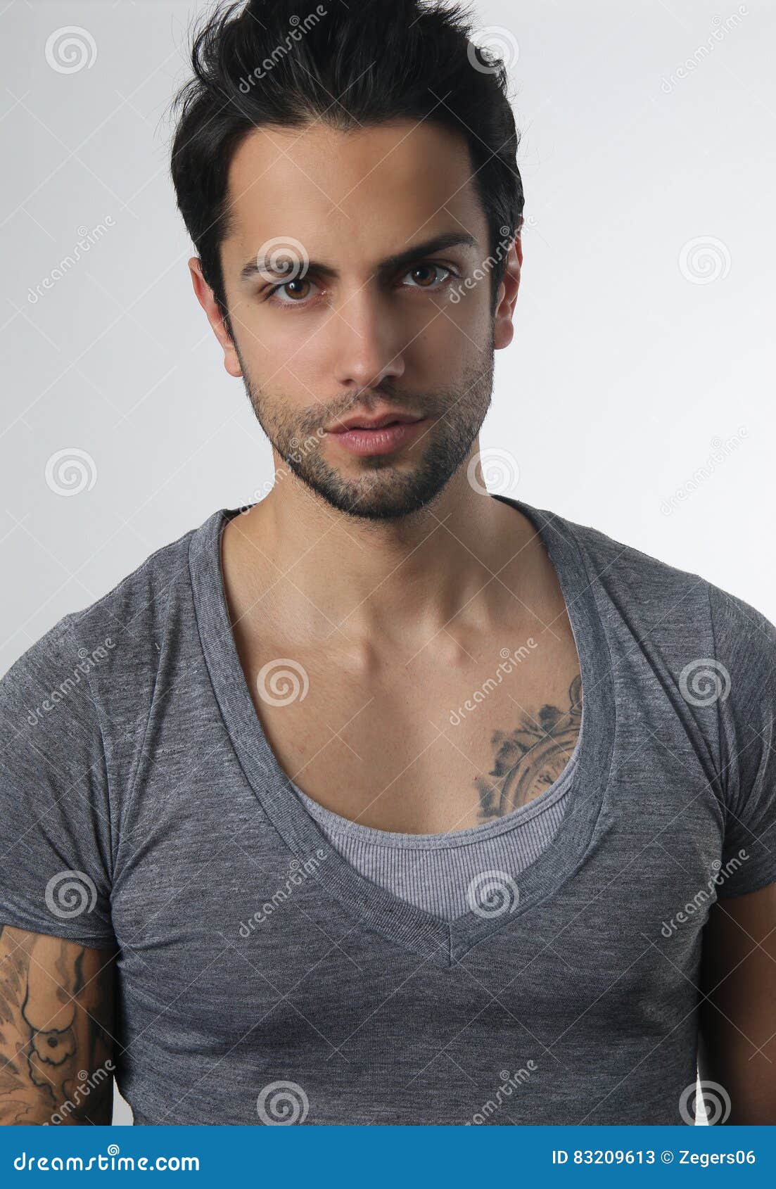Handsome Brown Guy Posing Stock Image Image Of Stylish 83209613