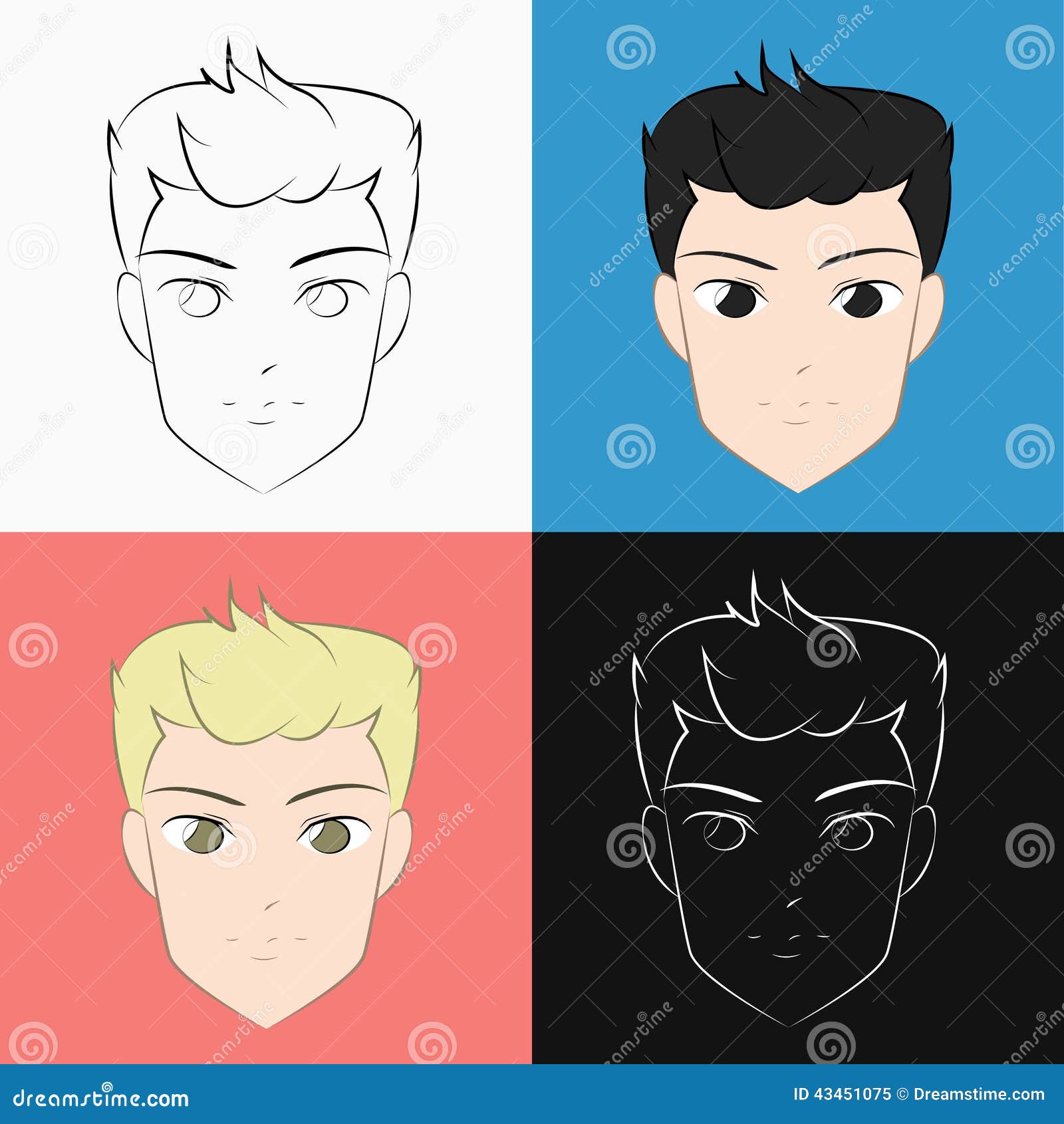 Handsome cartoon face stock illustration. Illustration of male - 43451075 Handsome cartoon face stock illustration. Illustration of male - 43451075