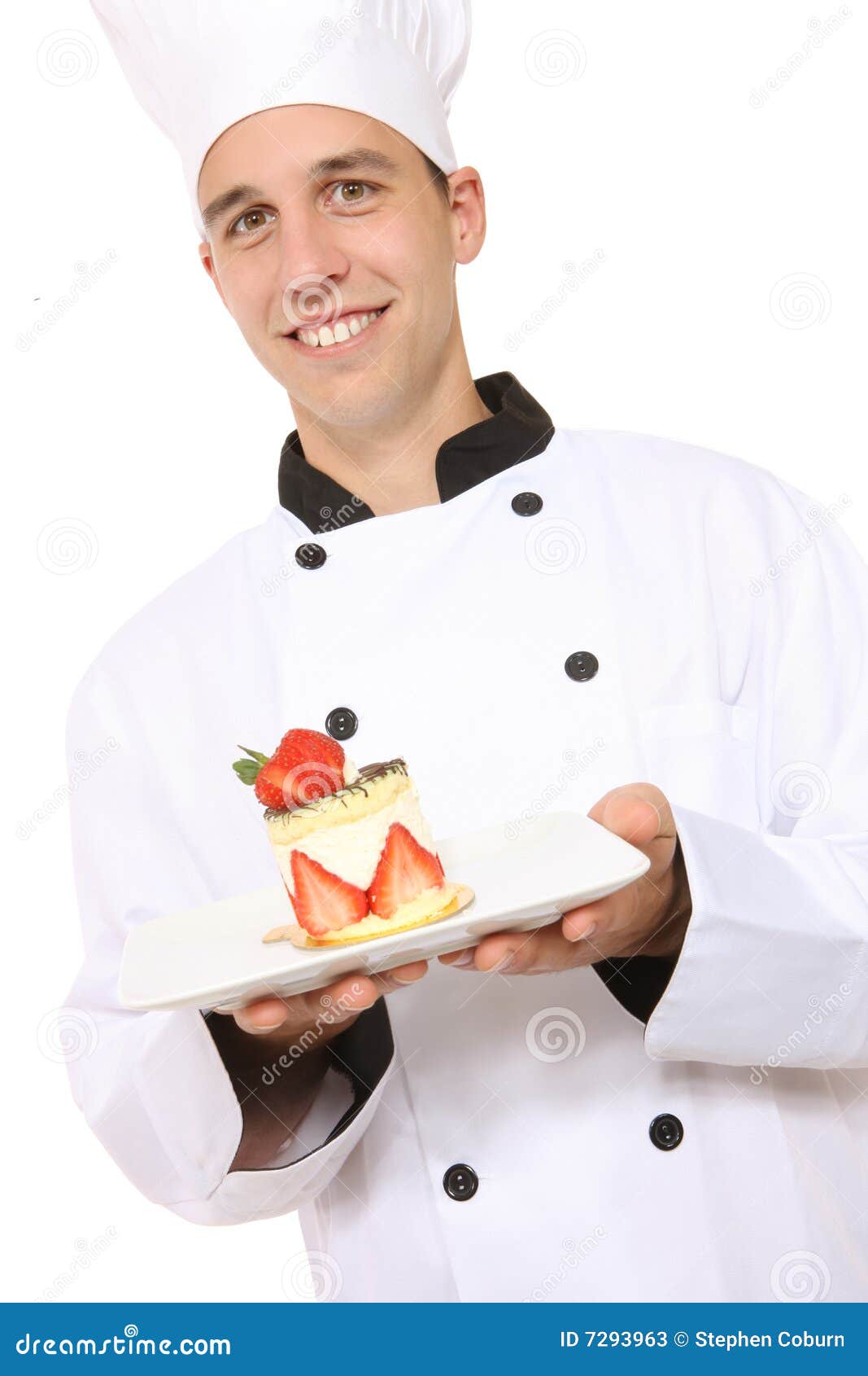 Handsome Chef Cooking Dessert Stock Image Image of kitchen, fatty