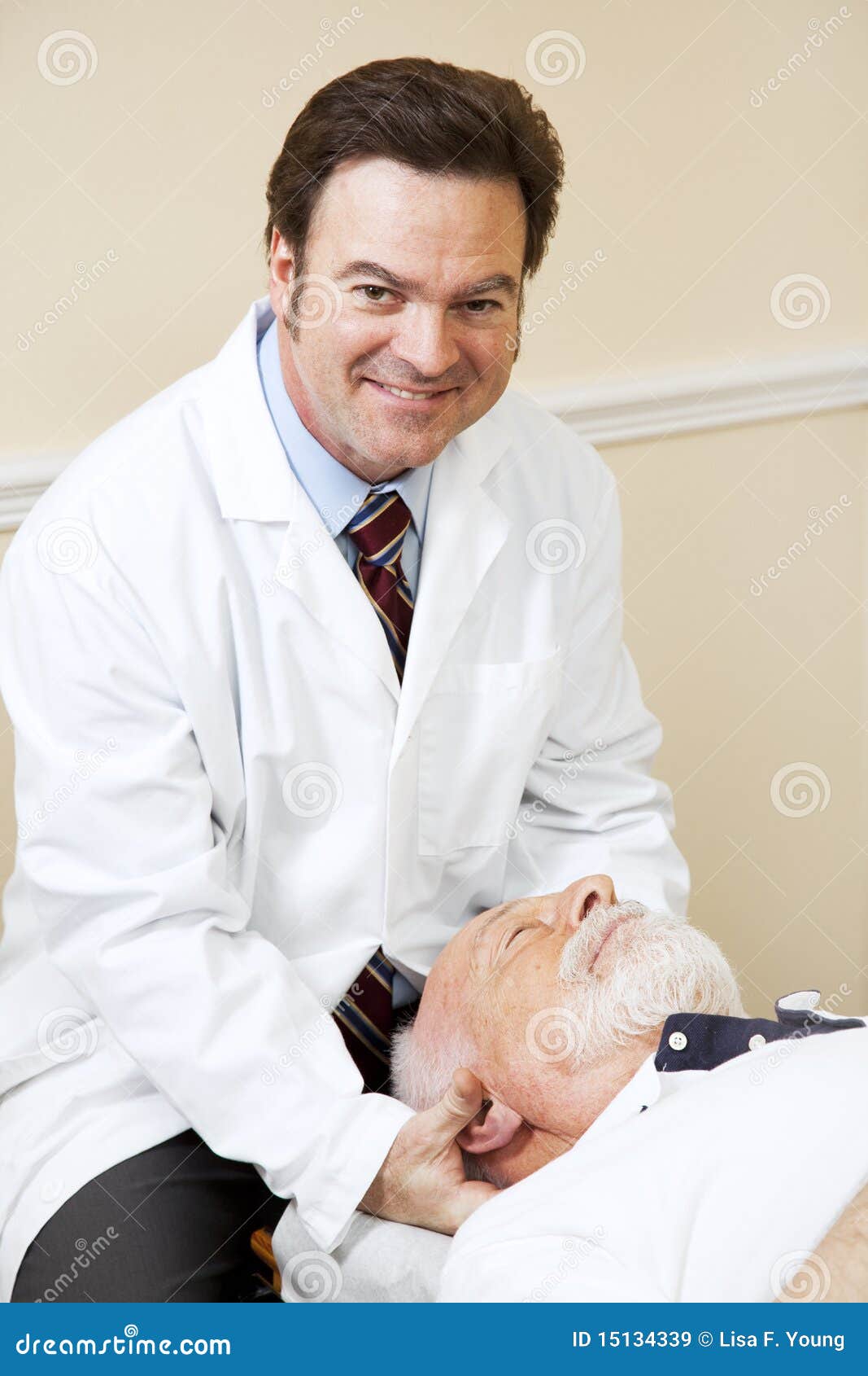 Handsome Chiropractor Working Stock Image Image of examination