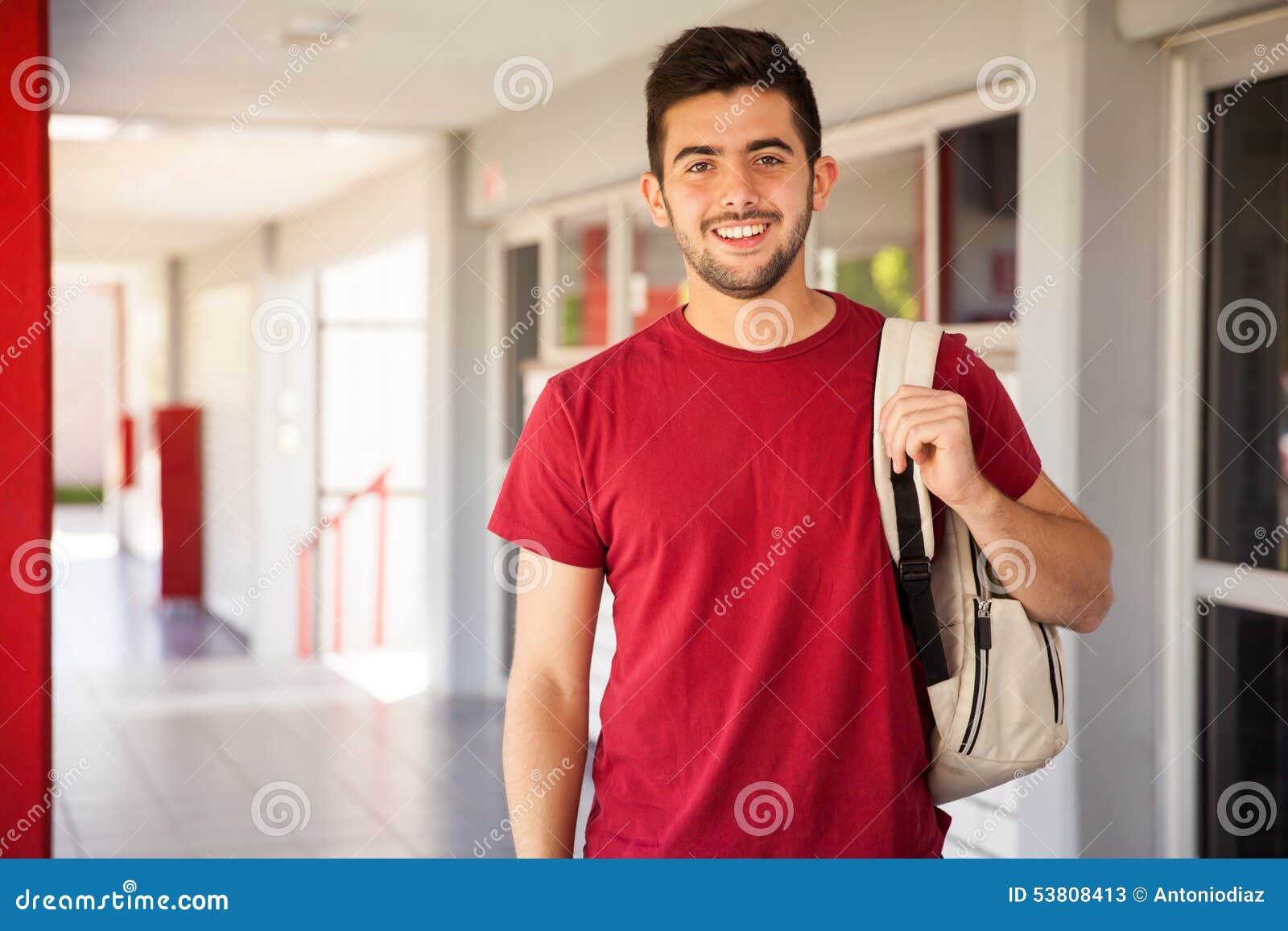 Handsome College Student Stock Photo - Image: 53808413