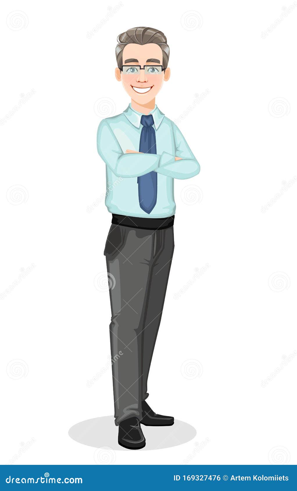 Handsome Confident Business Man. Businessman Cartoon Character Stock Vector  - Illustration of confident, cartoon: 169327476