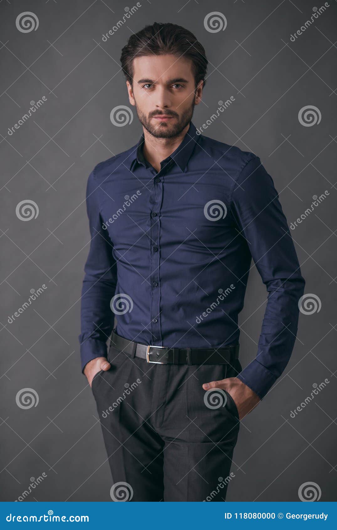 Handsome Confident Businessman Stock Photo - Image of lifestyle, model ...