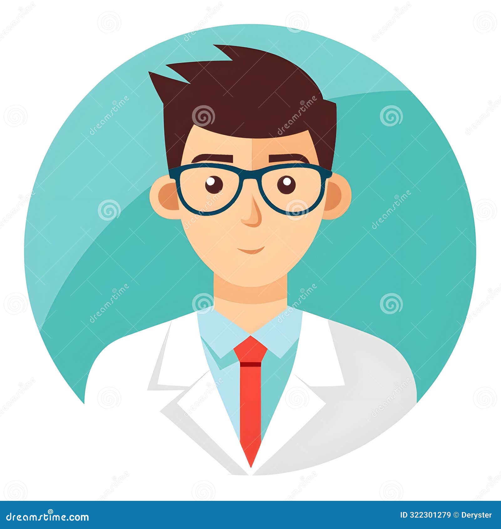 handsome doctor using glassess icon