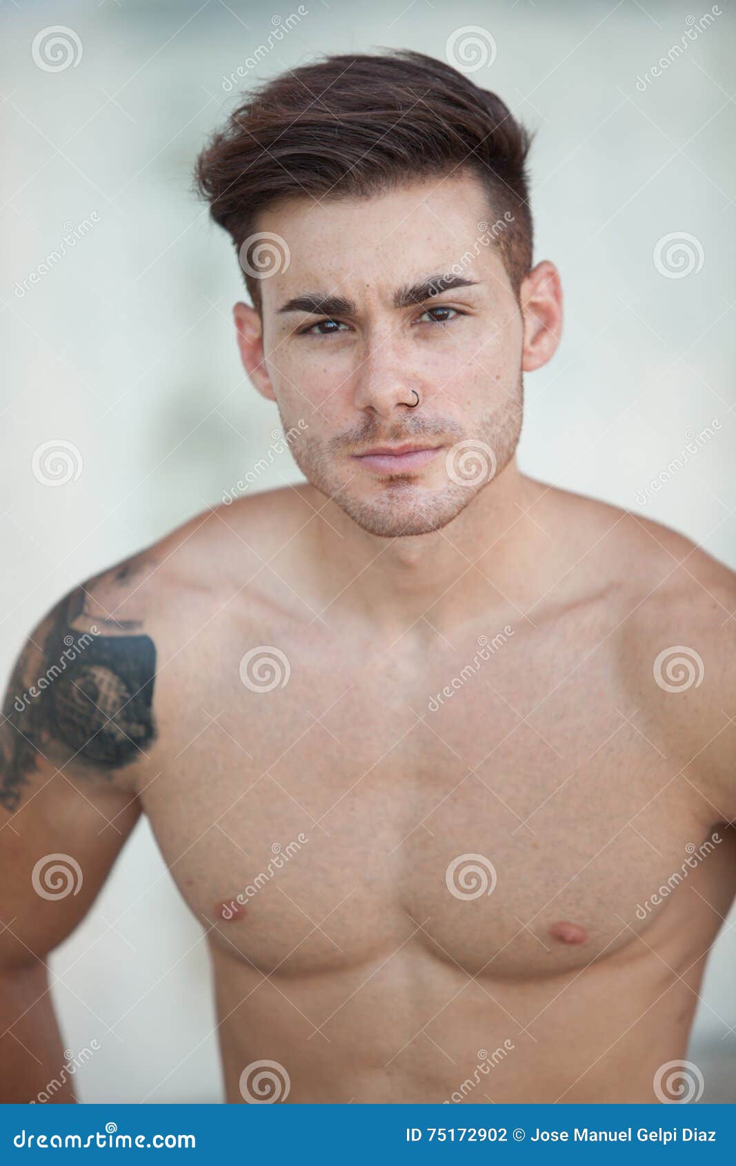 Young Beautiful Man With Naked Torso Stock Photo - Image 