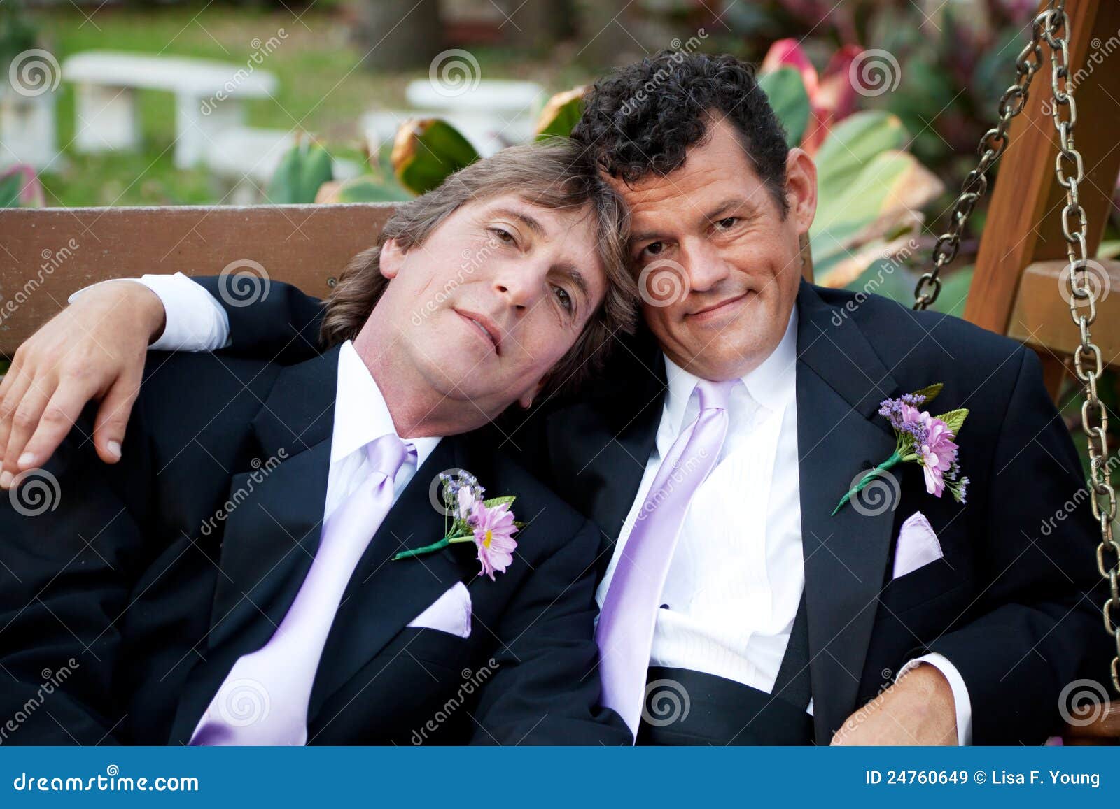 Handsome Gay Wedding Couple Royalty Free Stock Images