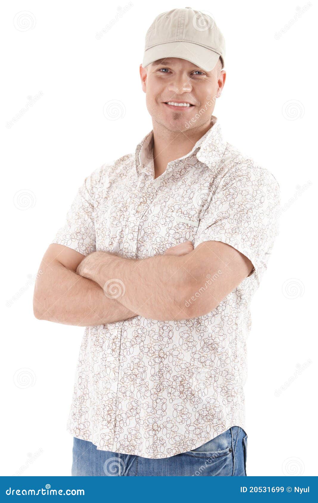 Handsome Guy in Baseball Cap Stock Image Image of contact, adult