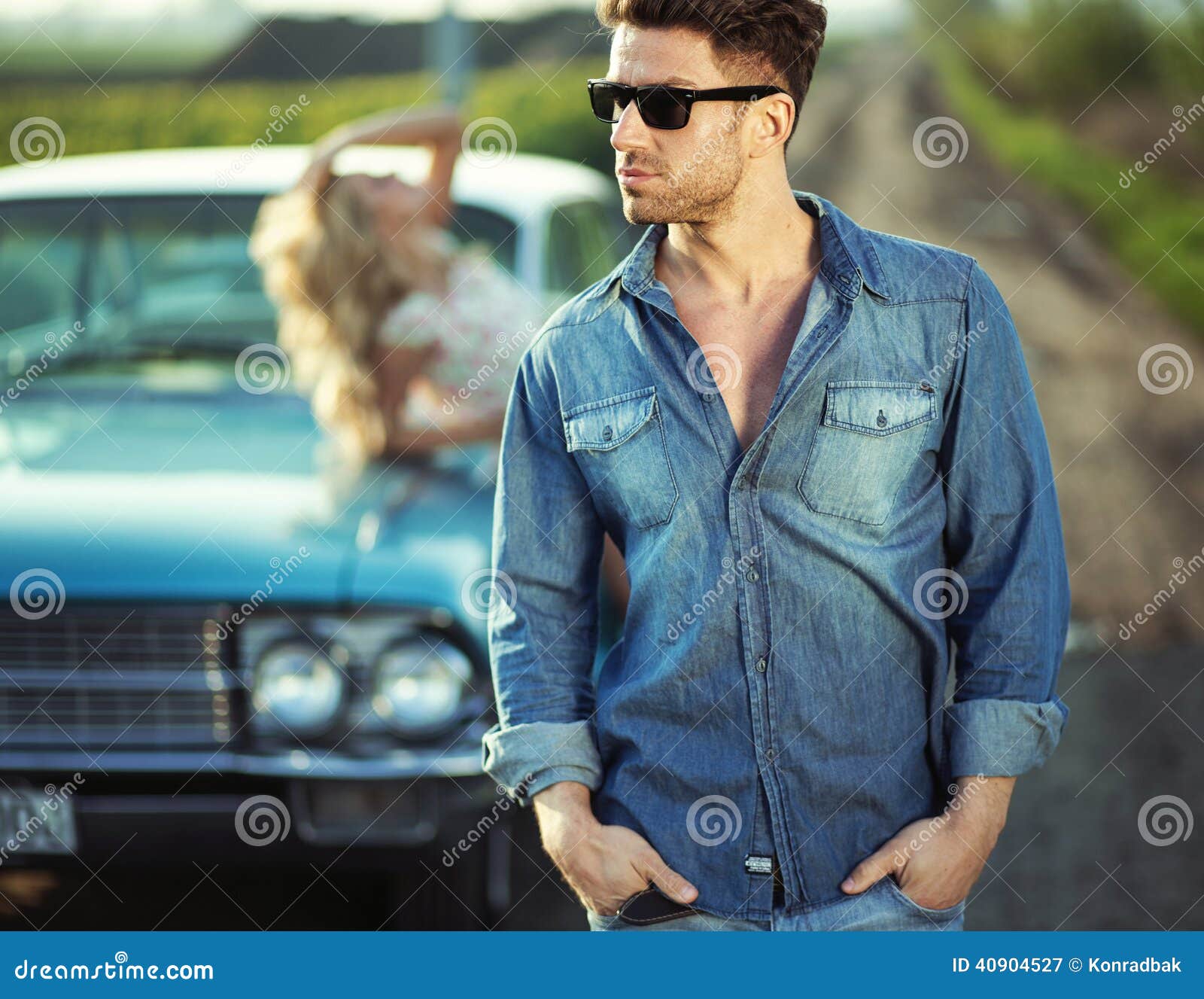 Handsome Guy Wearing Trendy Sunglasses Stock Image Image of