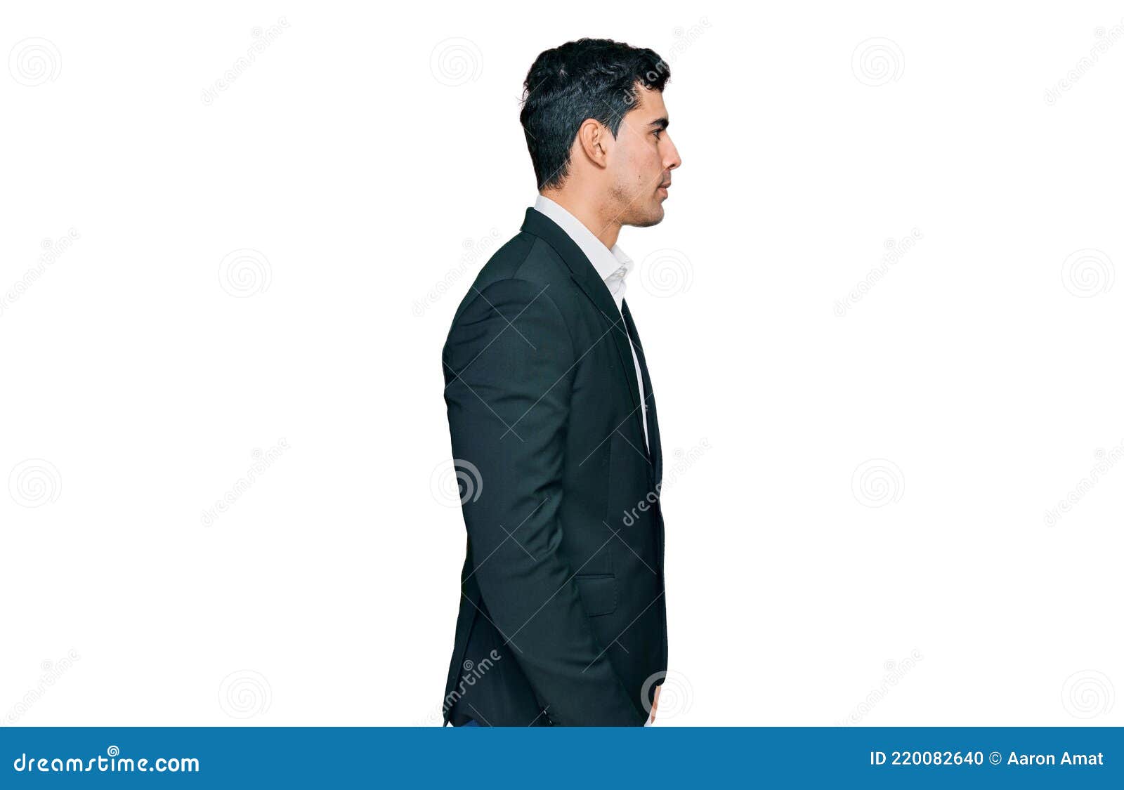 Handsome business man wearing suit and tie looking to side, relax profile  pose with natural face with confident smile Stock Photo - Alamy