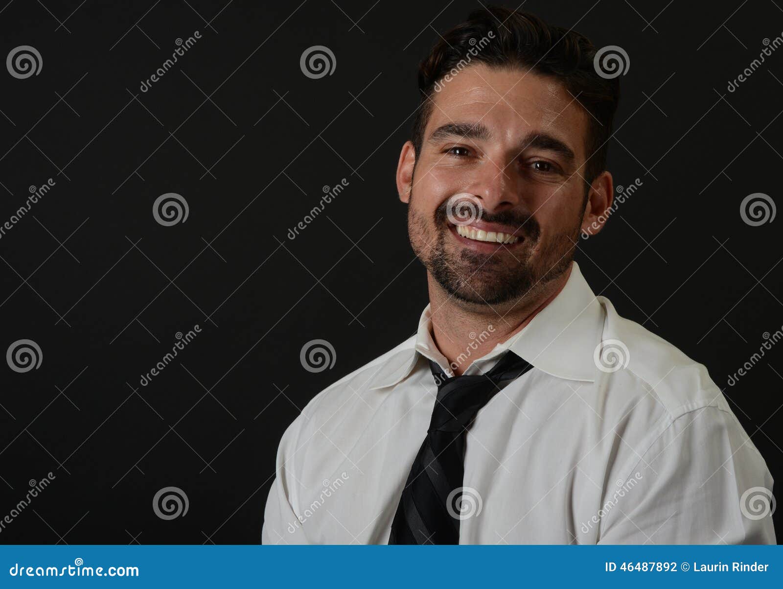 Handsome Italian man stock photo. Image of cheerful, business 46487892