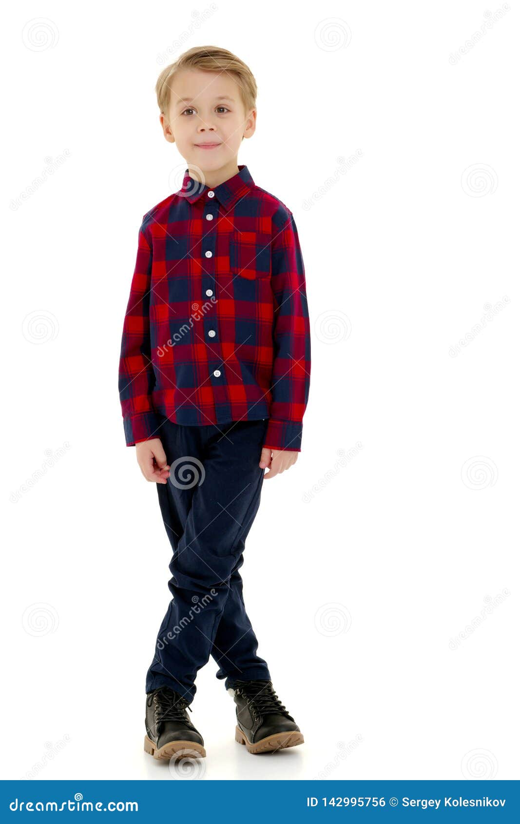 Handsome Little Boy in Full Growth Stock Photo - Image of model ...