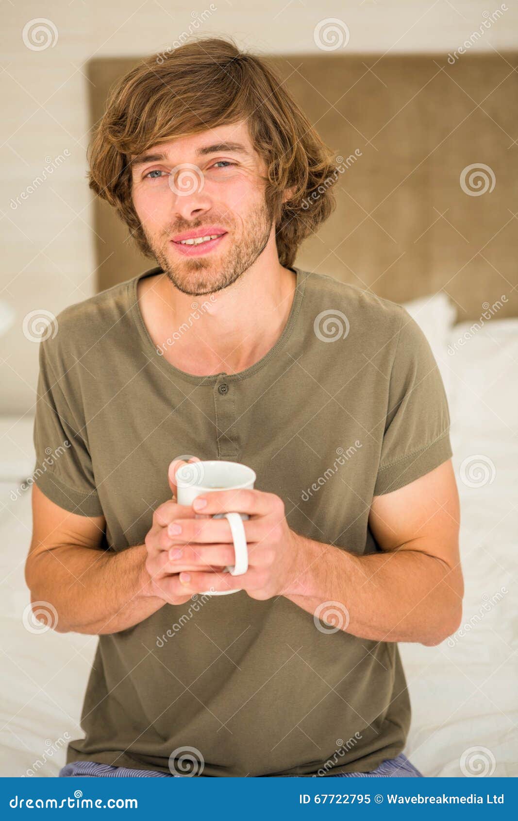 Handsome Man Drinking Coffee Stock Image Image of beverage, coffee