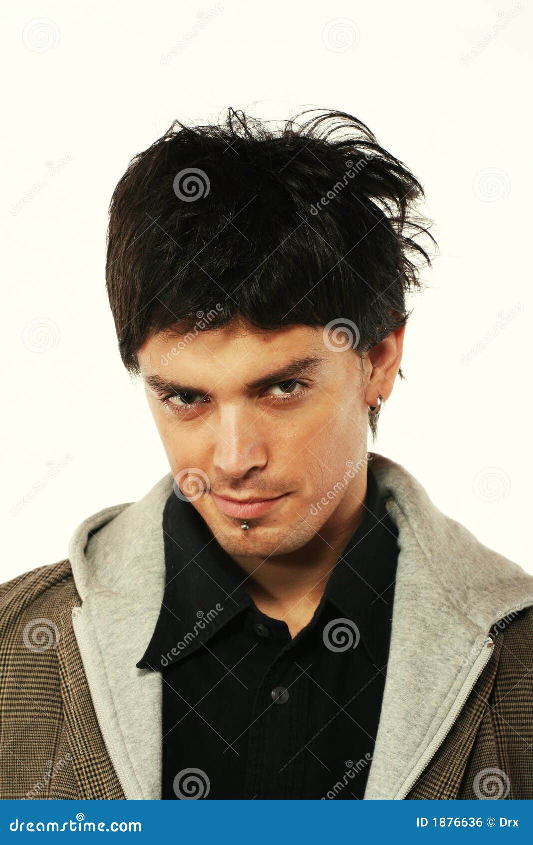 Handsome man face stock photo. Image of intelligent, casual - 1876636