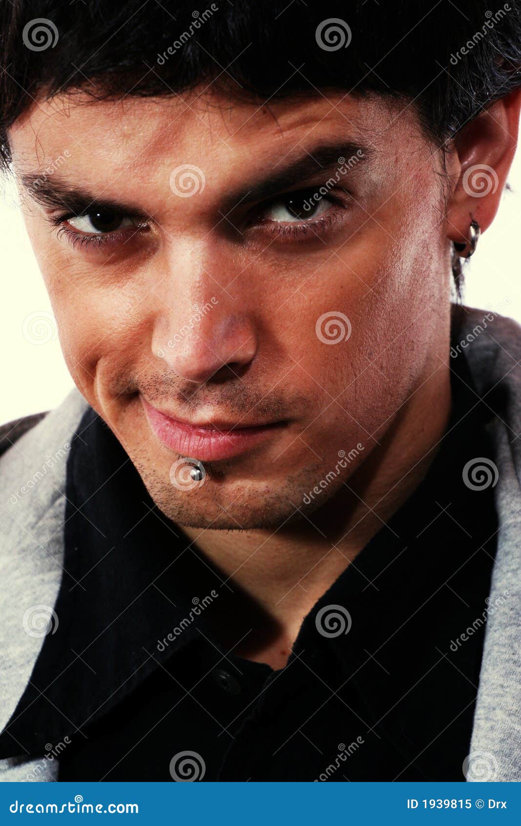 Handsome man face stock image. Image of intellectual, fashionable - 1939815