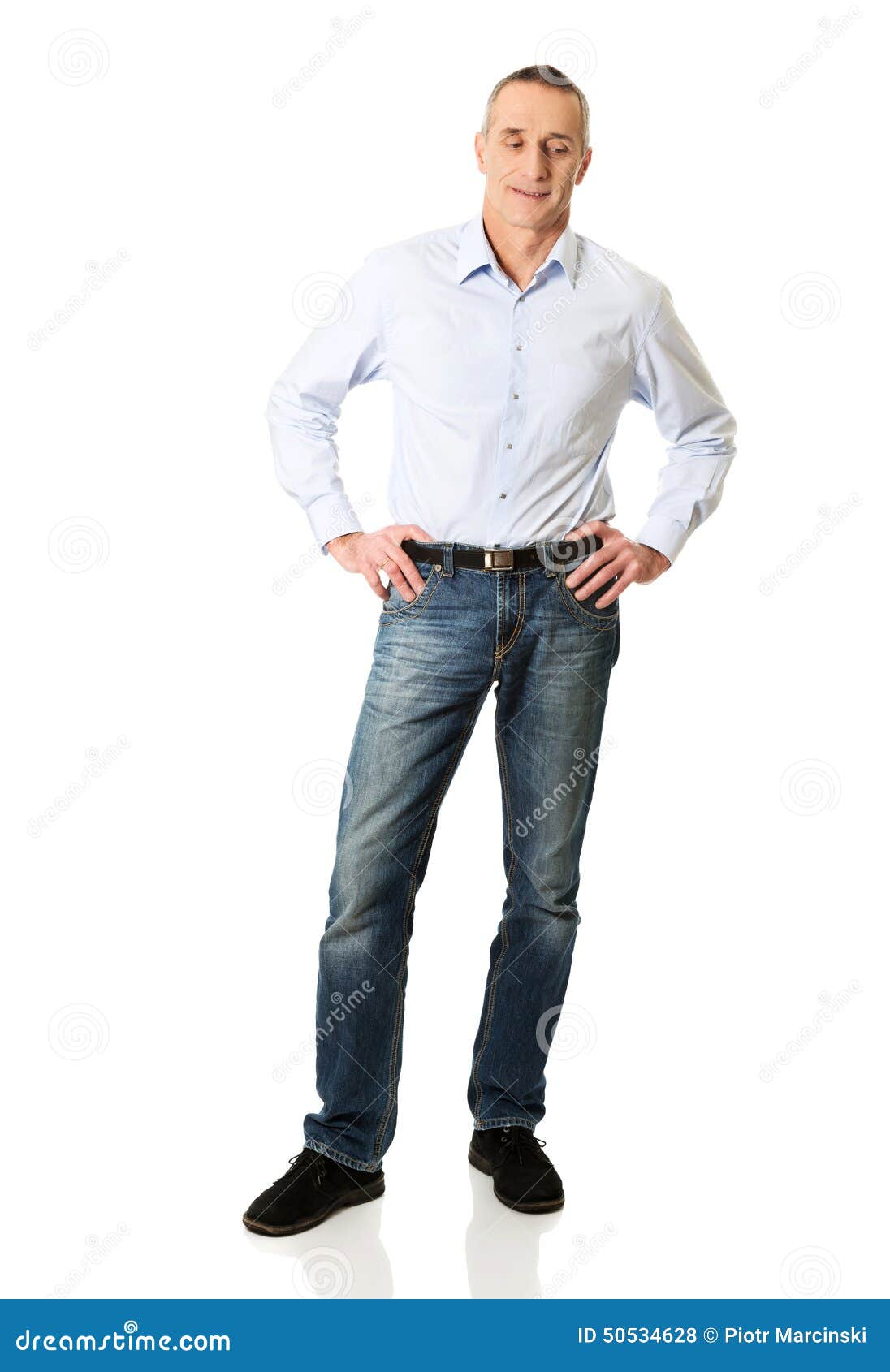 Handsome Man With Hands On Hips Stock Photo Image 50534628