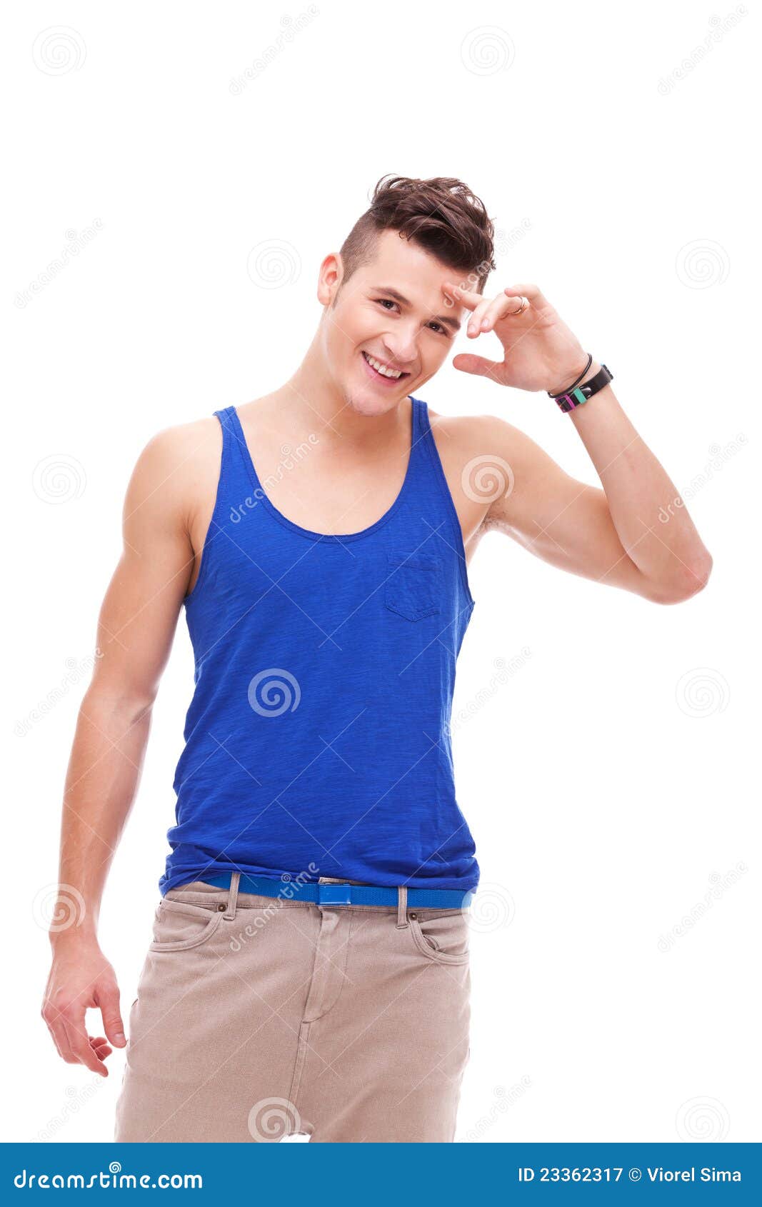 Handsome man looking shy stock image. Image of adult - 23362317