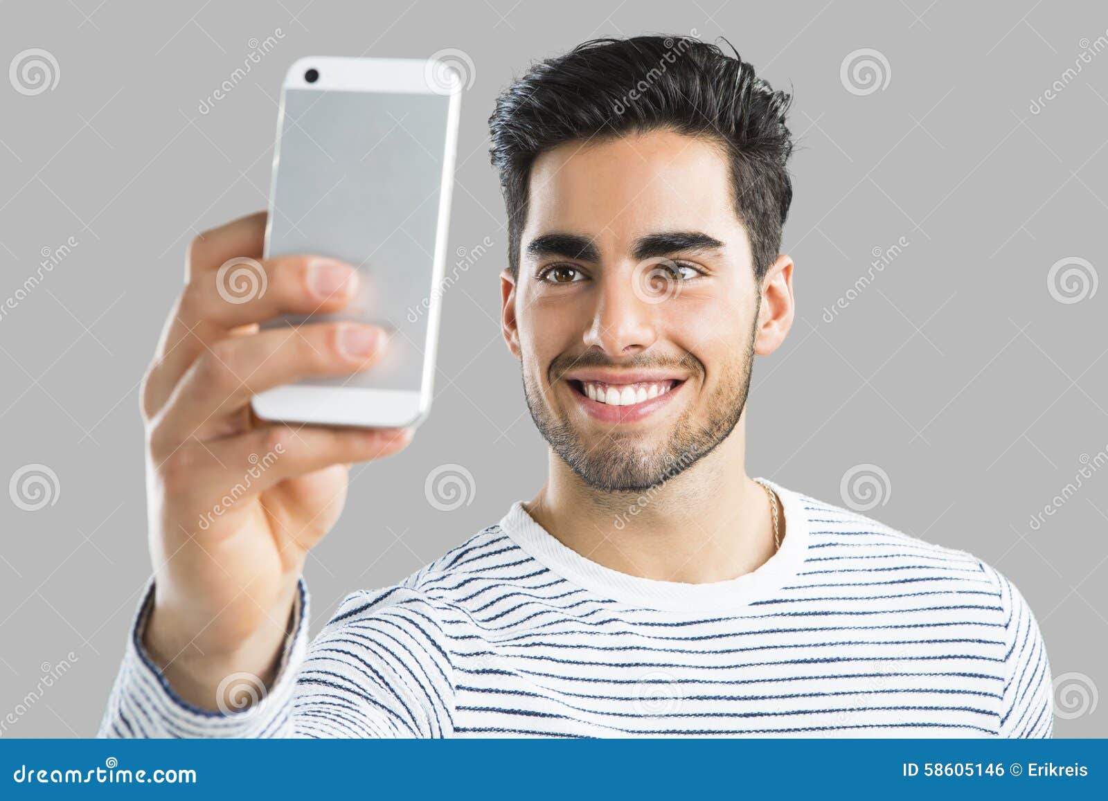 Handsome Man Making a Selfie Stock Photo - Image of confident, handsome ...