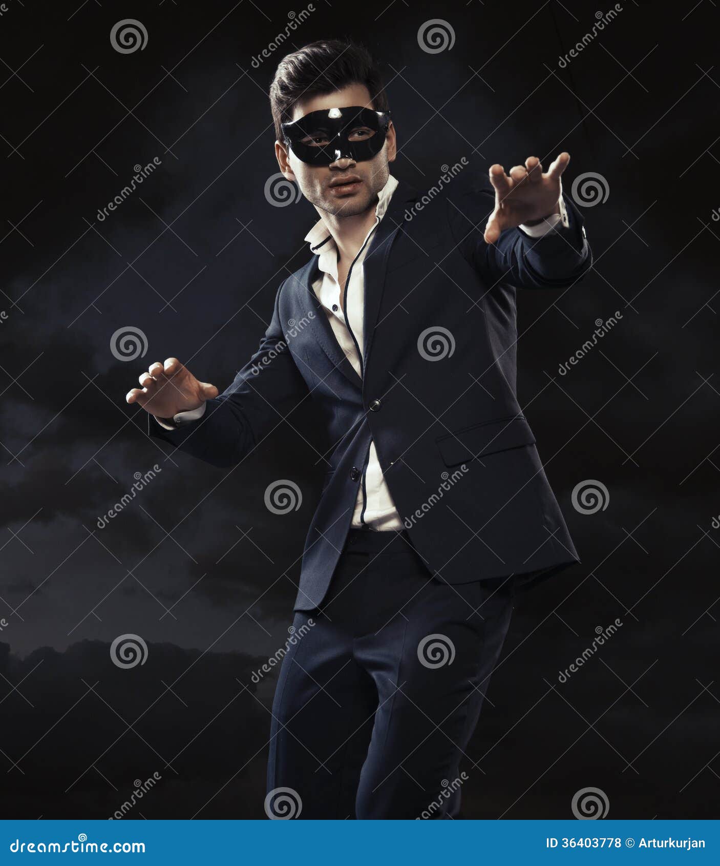 Handsome man in mask stock photo. Image of face, cloud 36403778