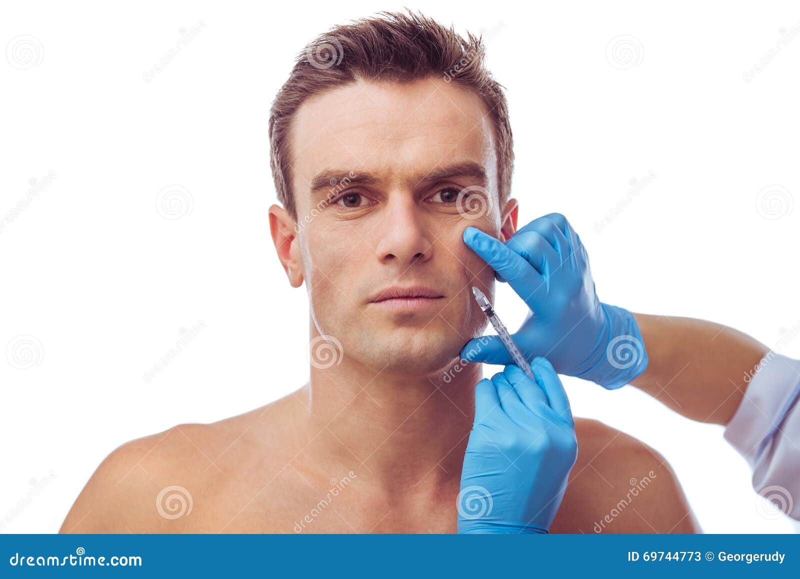 Handsome Man and Plastic Surgery Stock Image Image of beauty