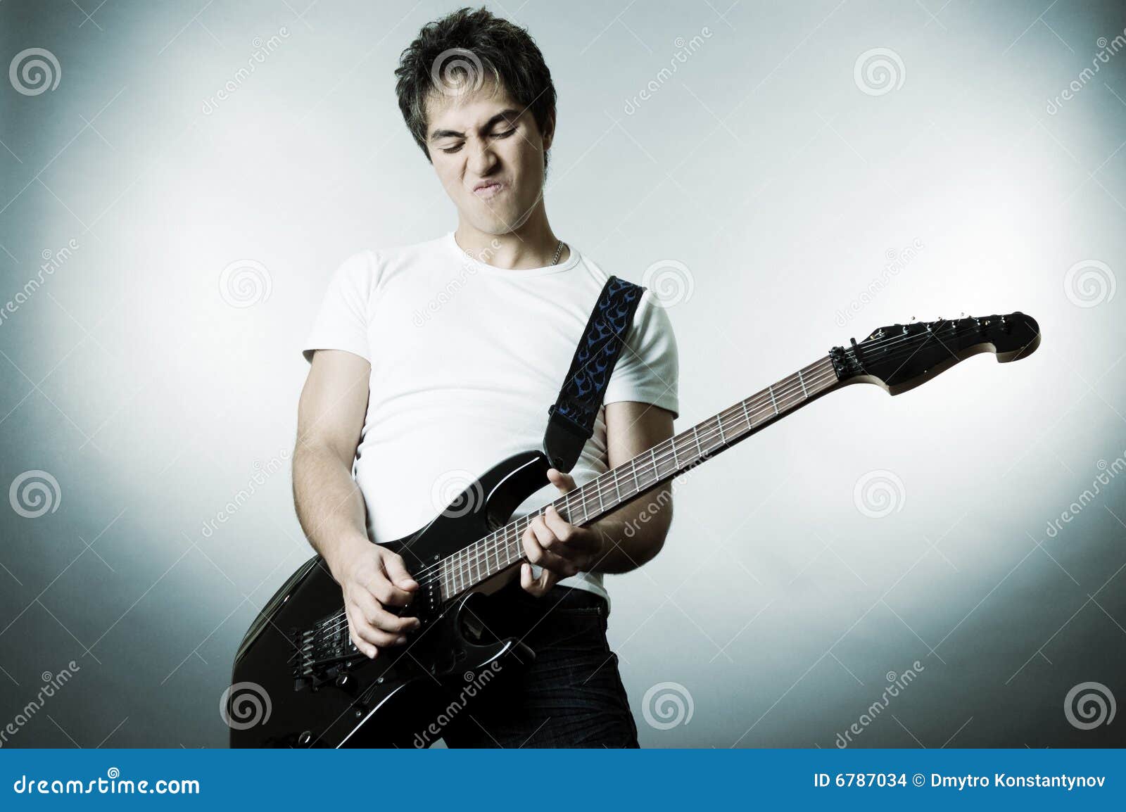 Handsome Man Playing on the Guitar Stock Photo - Image of musician ...