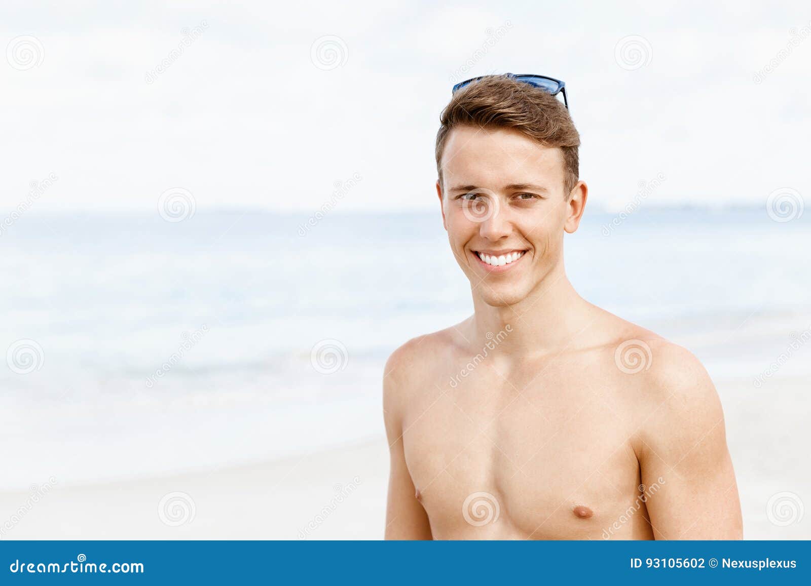 Handsome Man Posing at Beach Stock Photo - Image of lifestyle, fashion ...