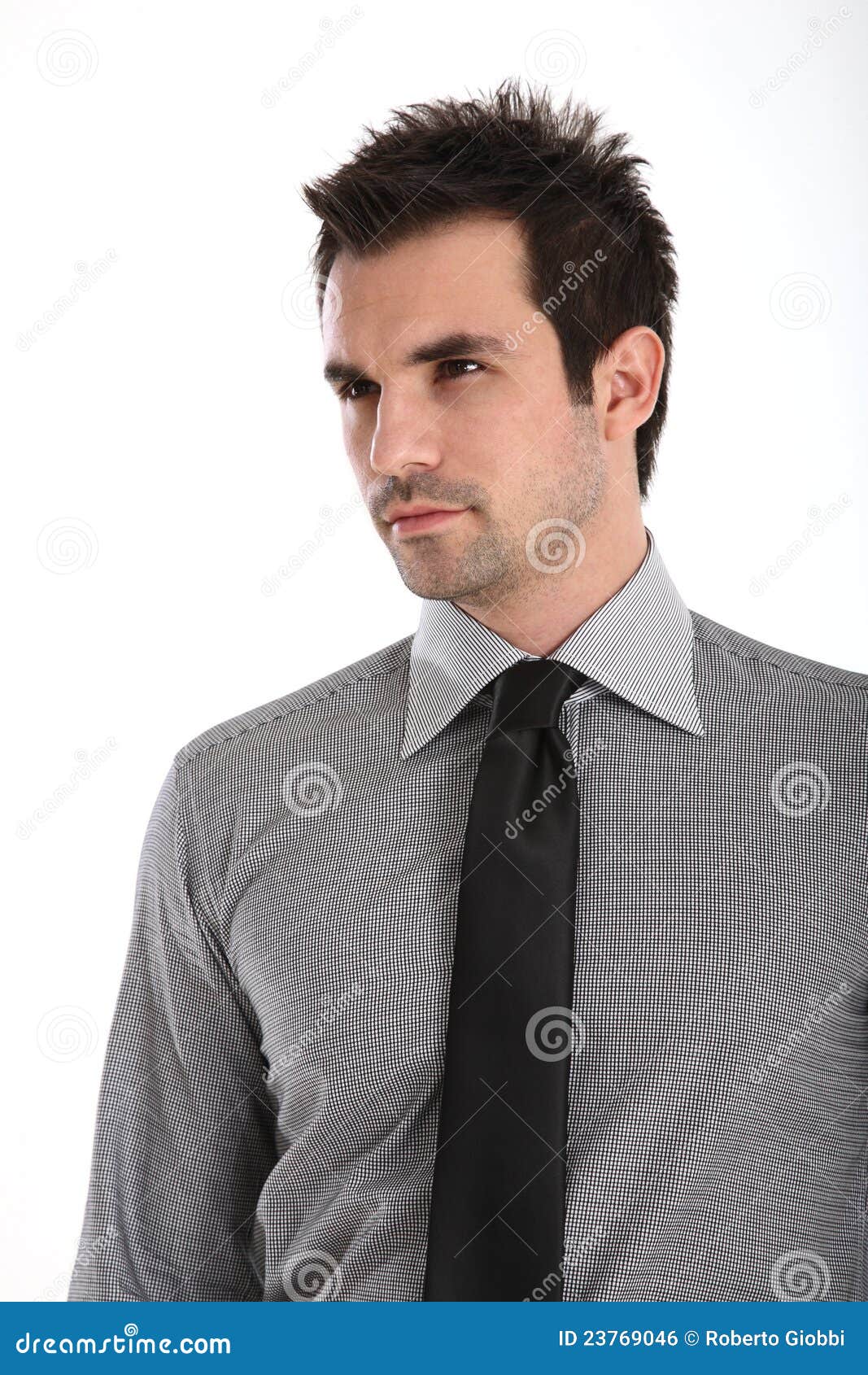 Handsome Man in Shirt and Tie