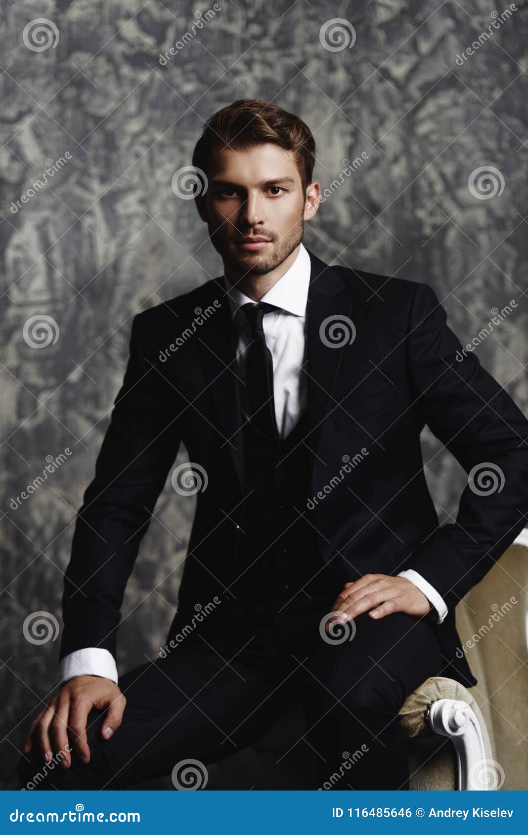 handsome man in suit