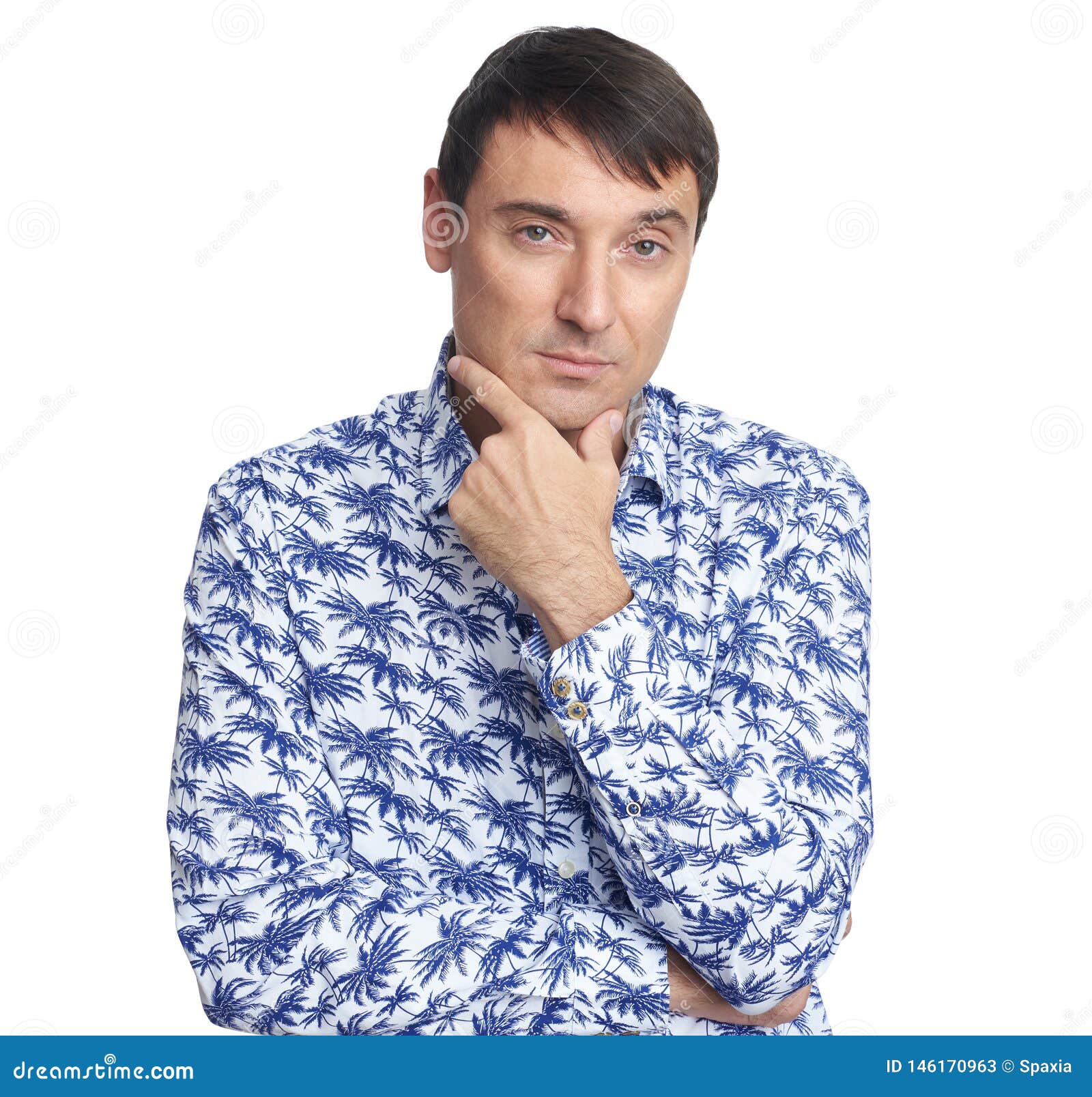 Handsome Man Is Thinking Stock Image Image Of Brain 146170963