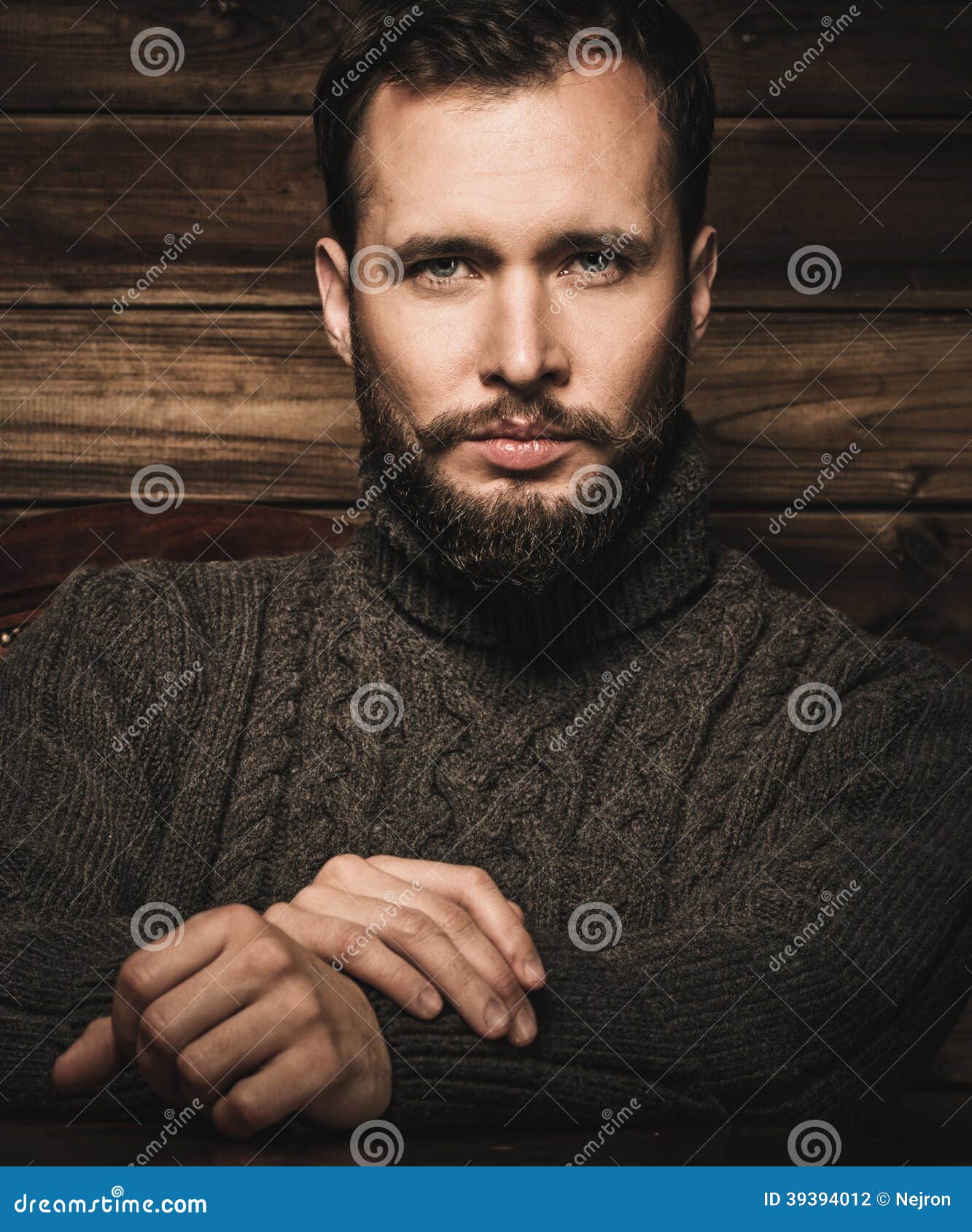 handsome man wearing cardigan
