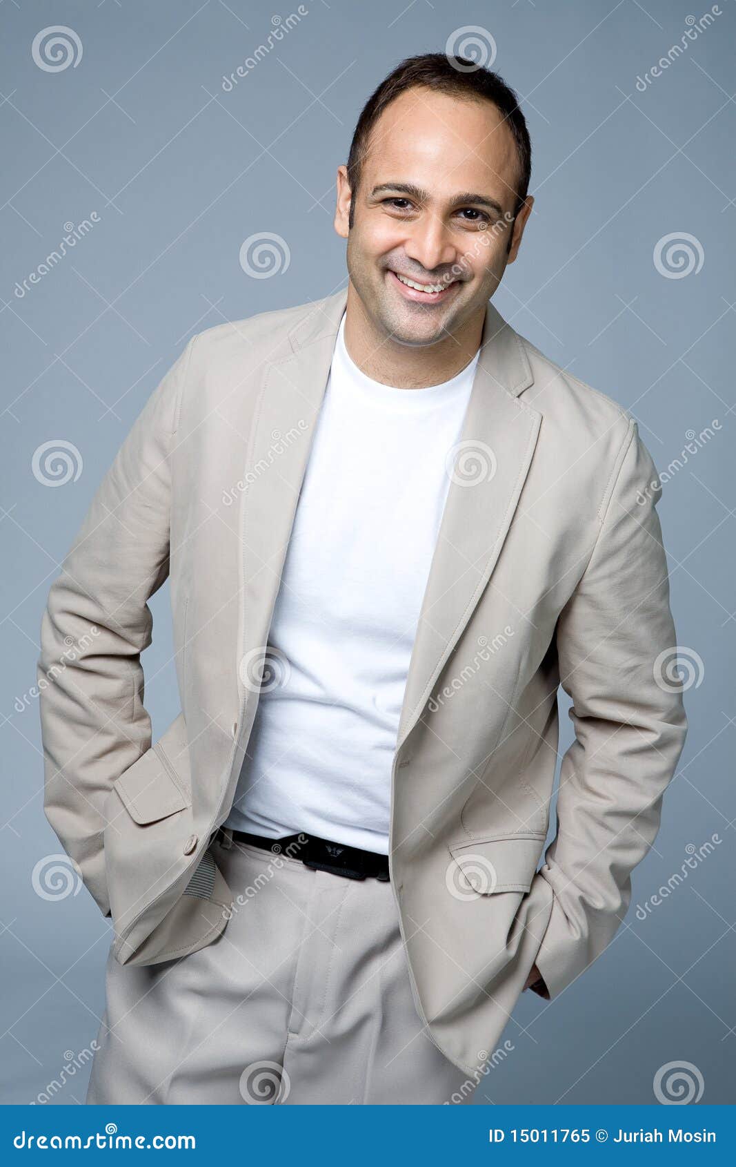 Handsome Man in White Tshirt and Coat Stock Image Image of portrait