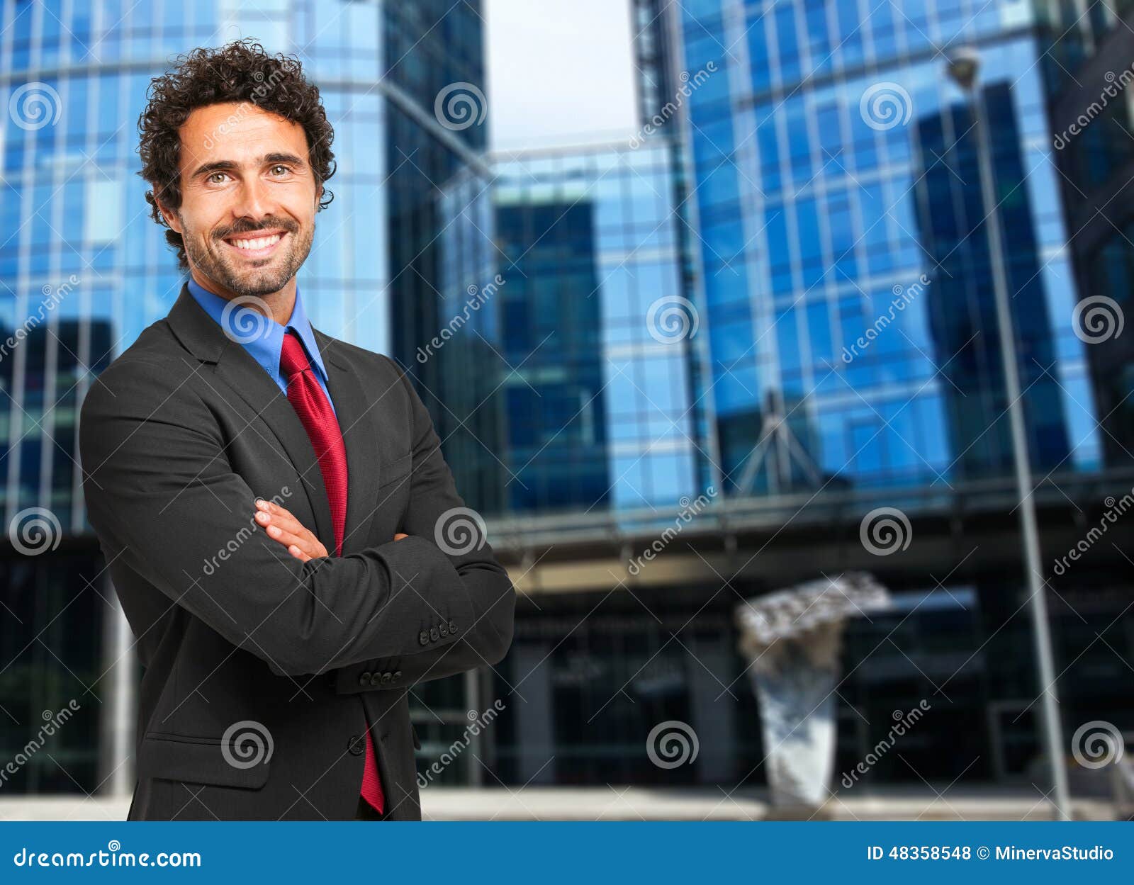 Handsome manager outdoor stock photo. Image of office 48358548