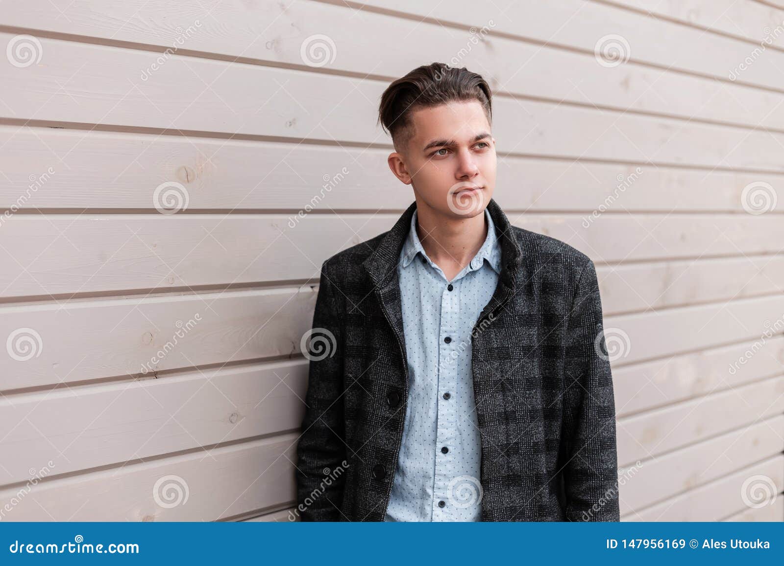 Cheerful man fashionable hairstyle white shirt clothes modern style  22316635 Stock Photo at Vecteezy