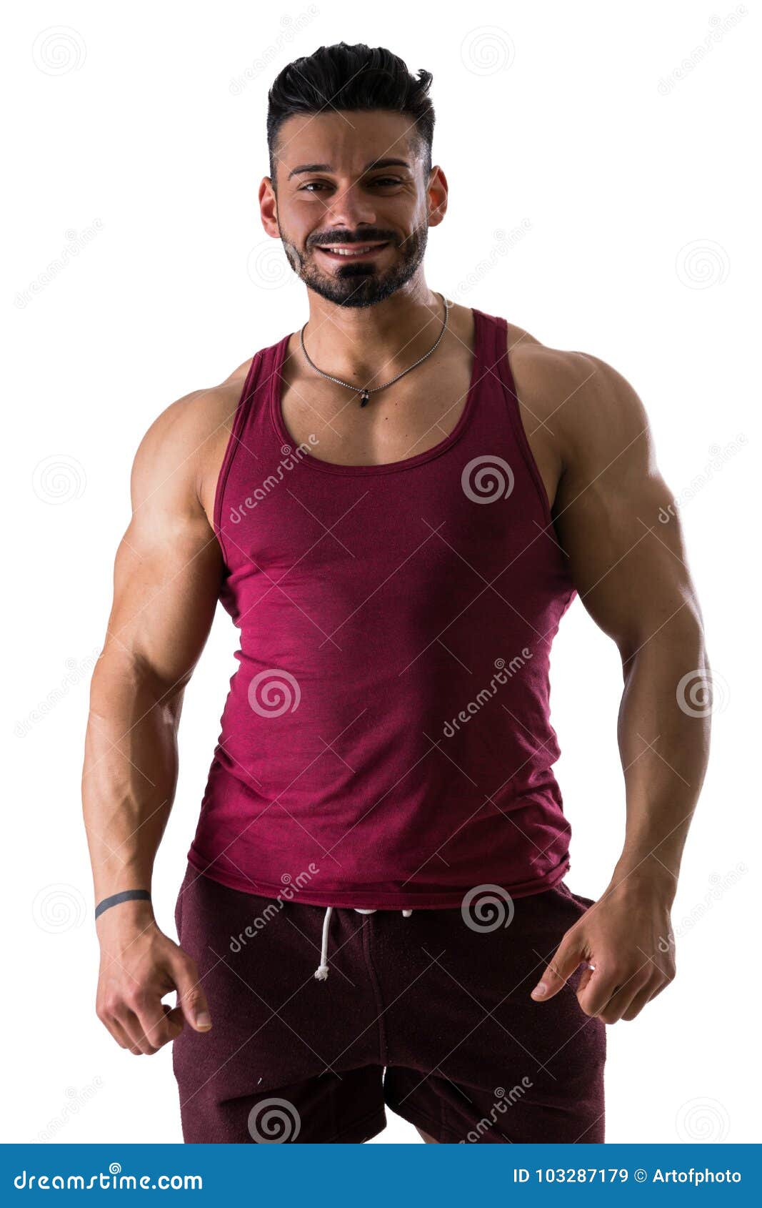 Bodybuilder Holding Weights In Hand Stock Photo - Image of 