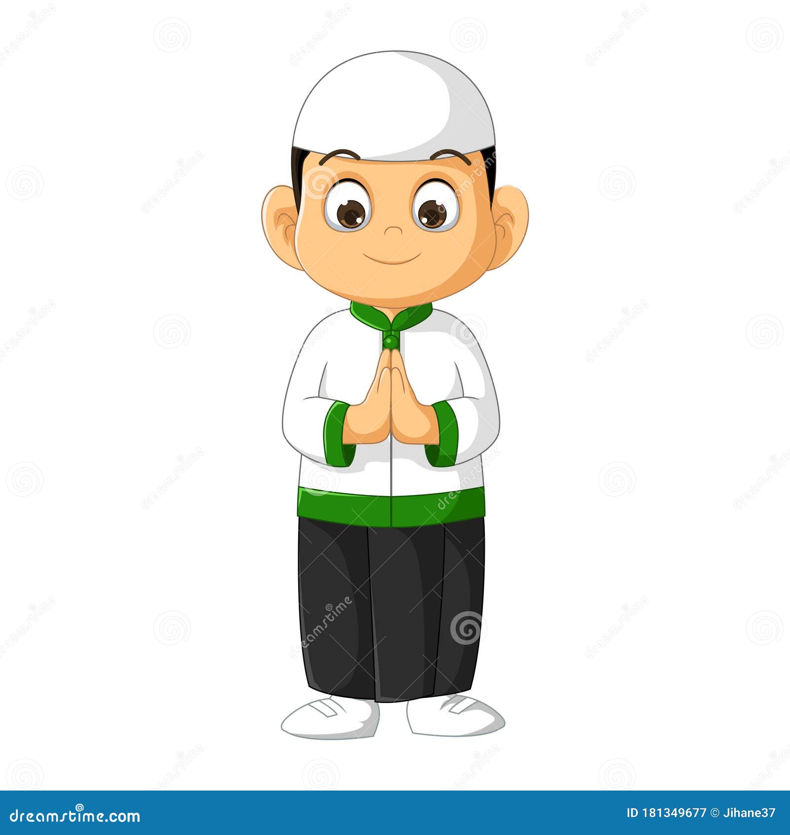 Muslim Boy in White Shirt Cartoon Stock Illustration - Illustration of laugh, eps10: 181349677 Muslim Boy in White Shirt Cartoon Stock Illustration - Illustration of laugh, eps10: 181349677